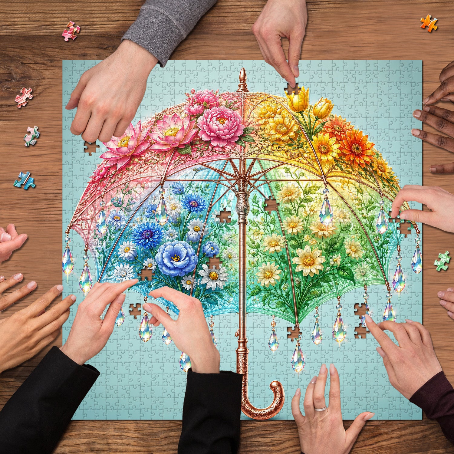 Fantasy Floral Crystal Parasol Jigsaw Puzzle 1000 Pieces