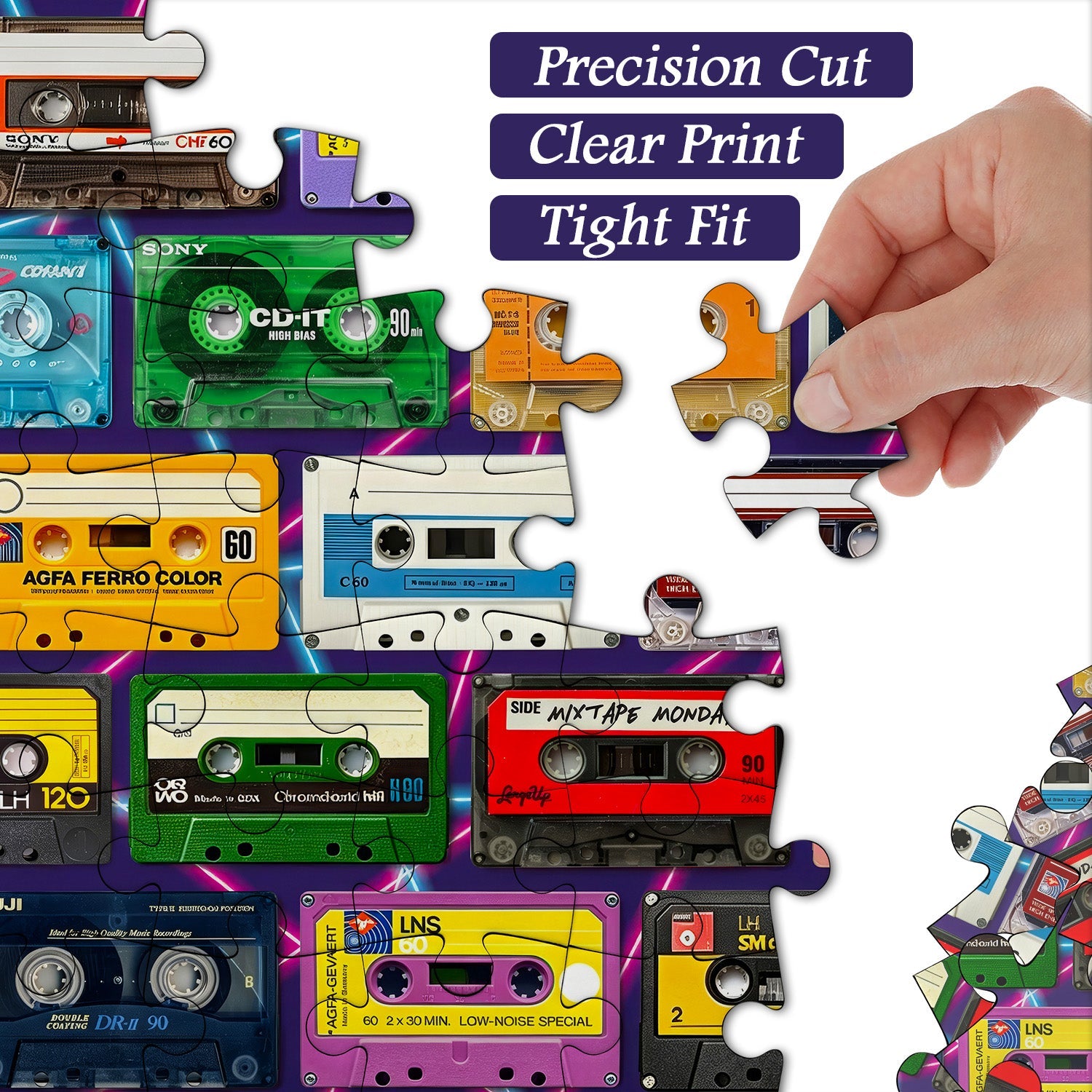 Puzzle di cassette vintage da 1000 pezzi