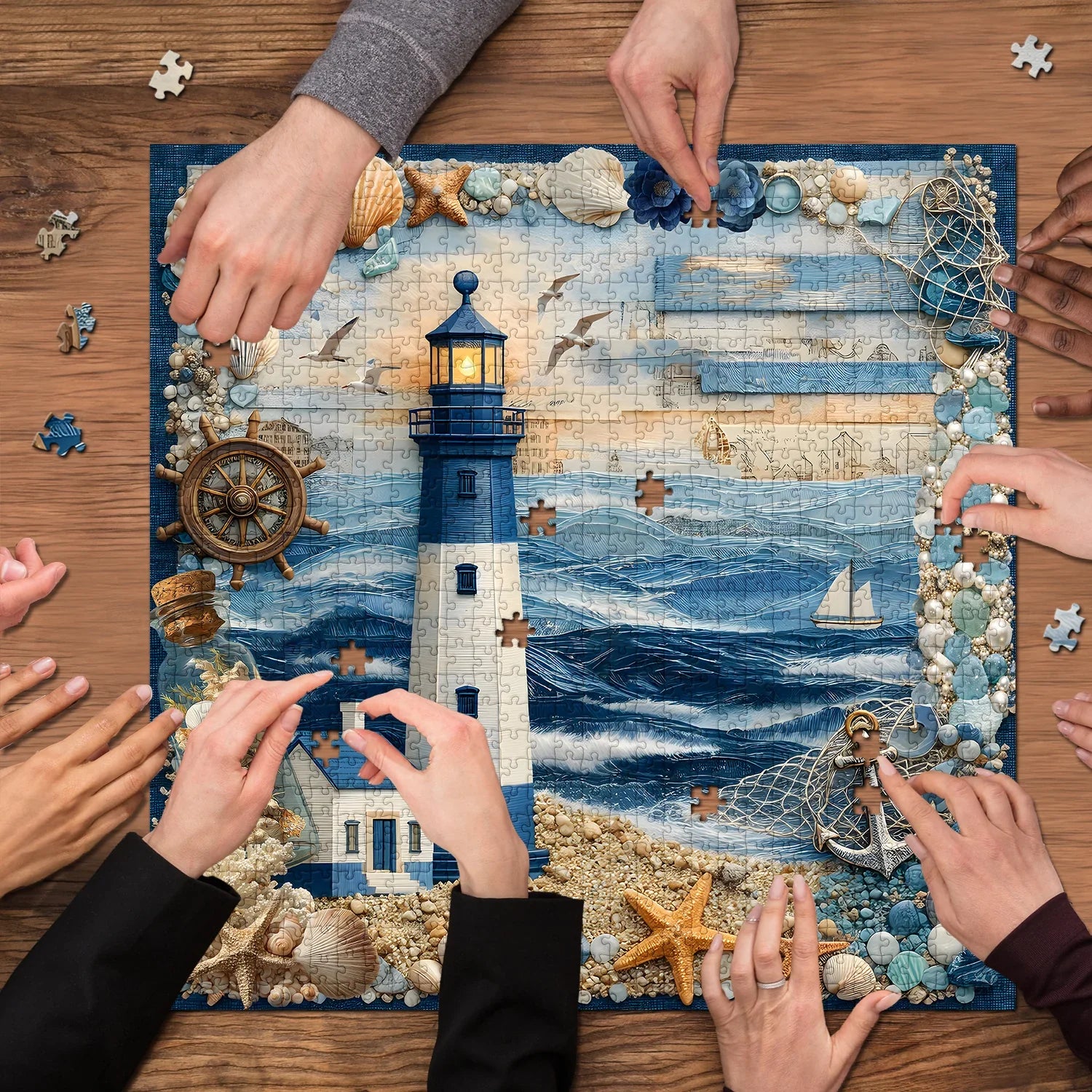 Puzzle Faro e Mare 1000 Pezzi