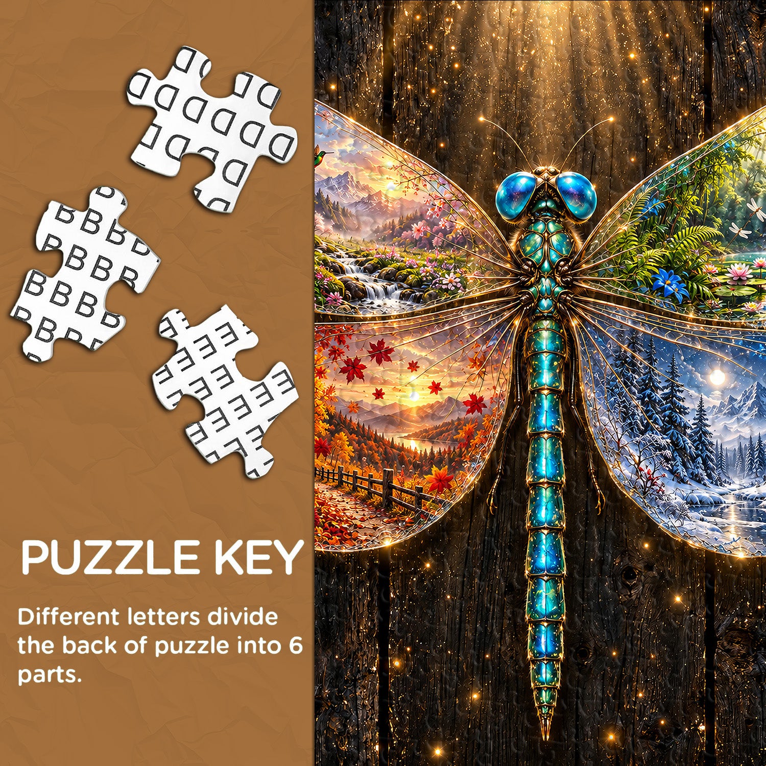 Dragonfly of Seasons Jigsaw Puzzle 1000 Pieces