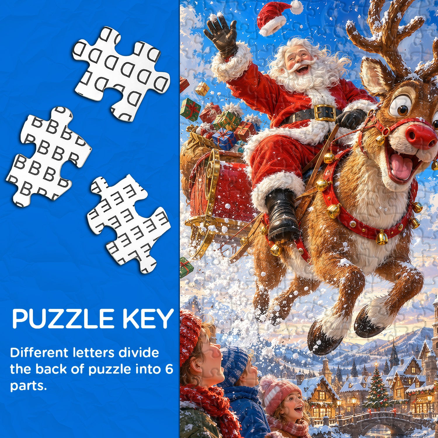 Reindeer Ride Jigsaw Puzzle 1000 Pieces