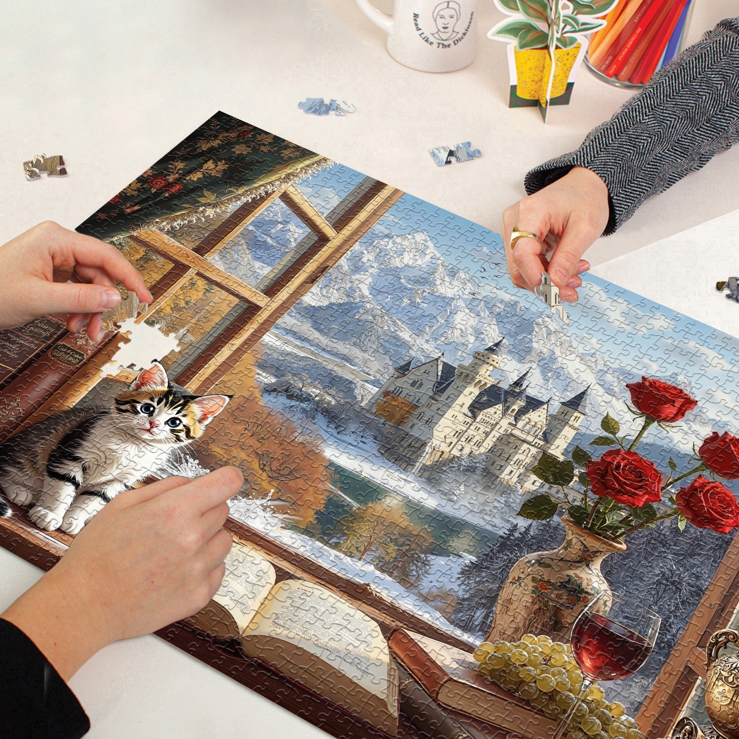 Cozy Window Companion Jigsaw Puzzle 1000 Pieces