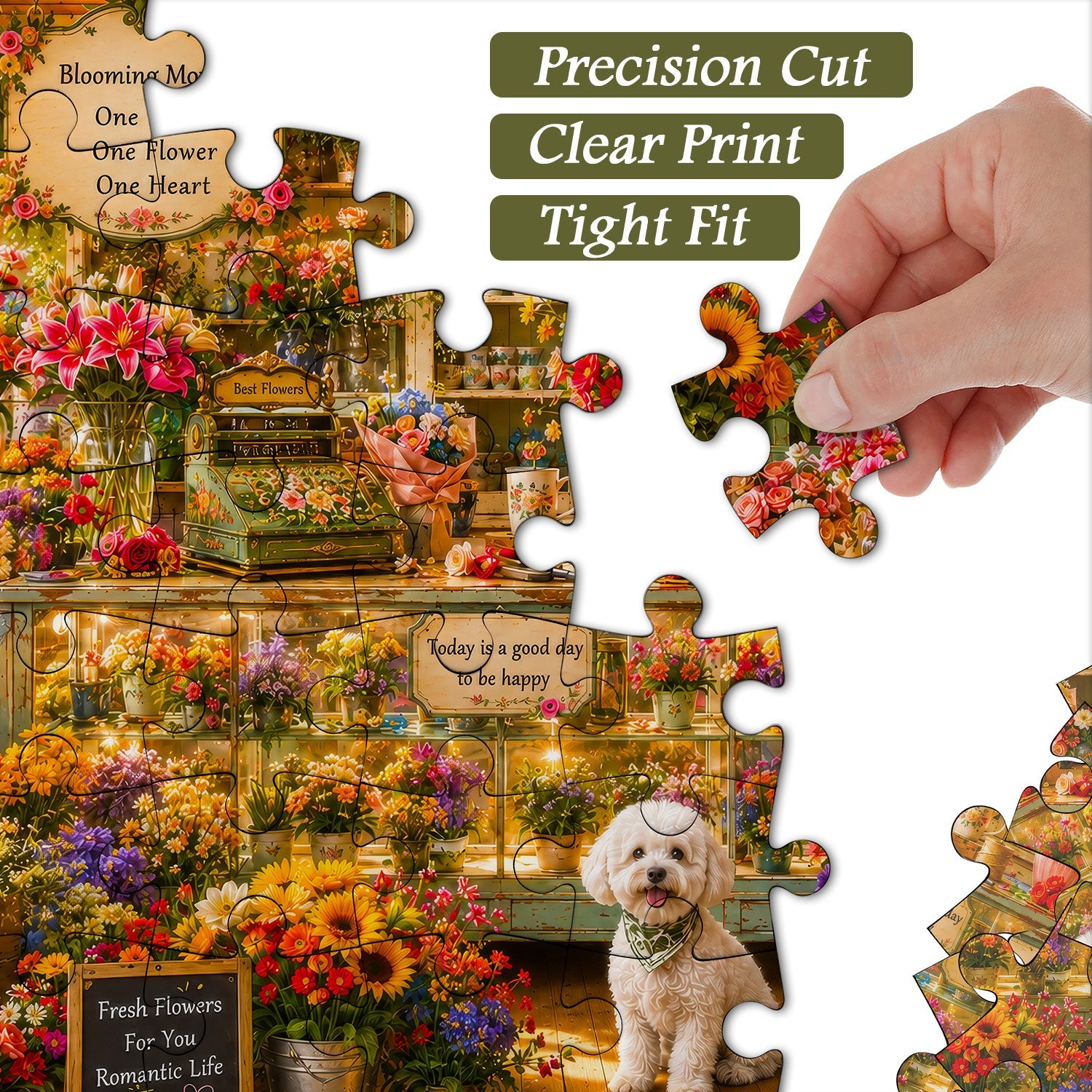 Gemütliches Blumenladen-Puzzle 1000 Teile