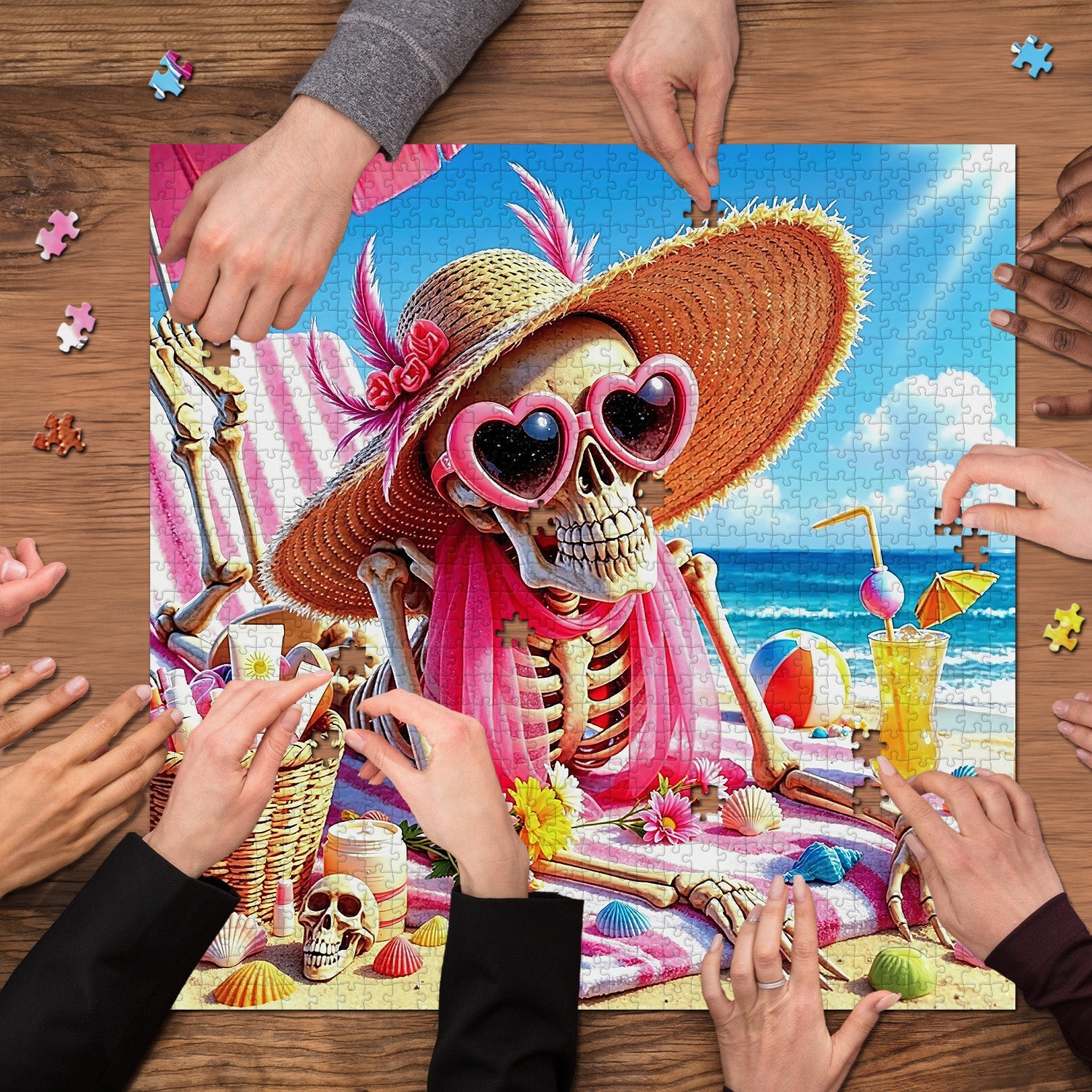 Skeleton Beach Vacation Jigsaw Puzzle 1000 Pieces