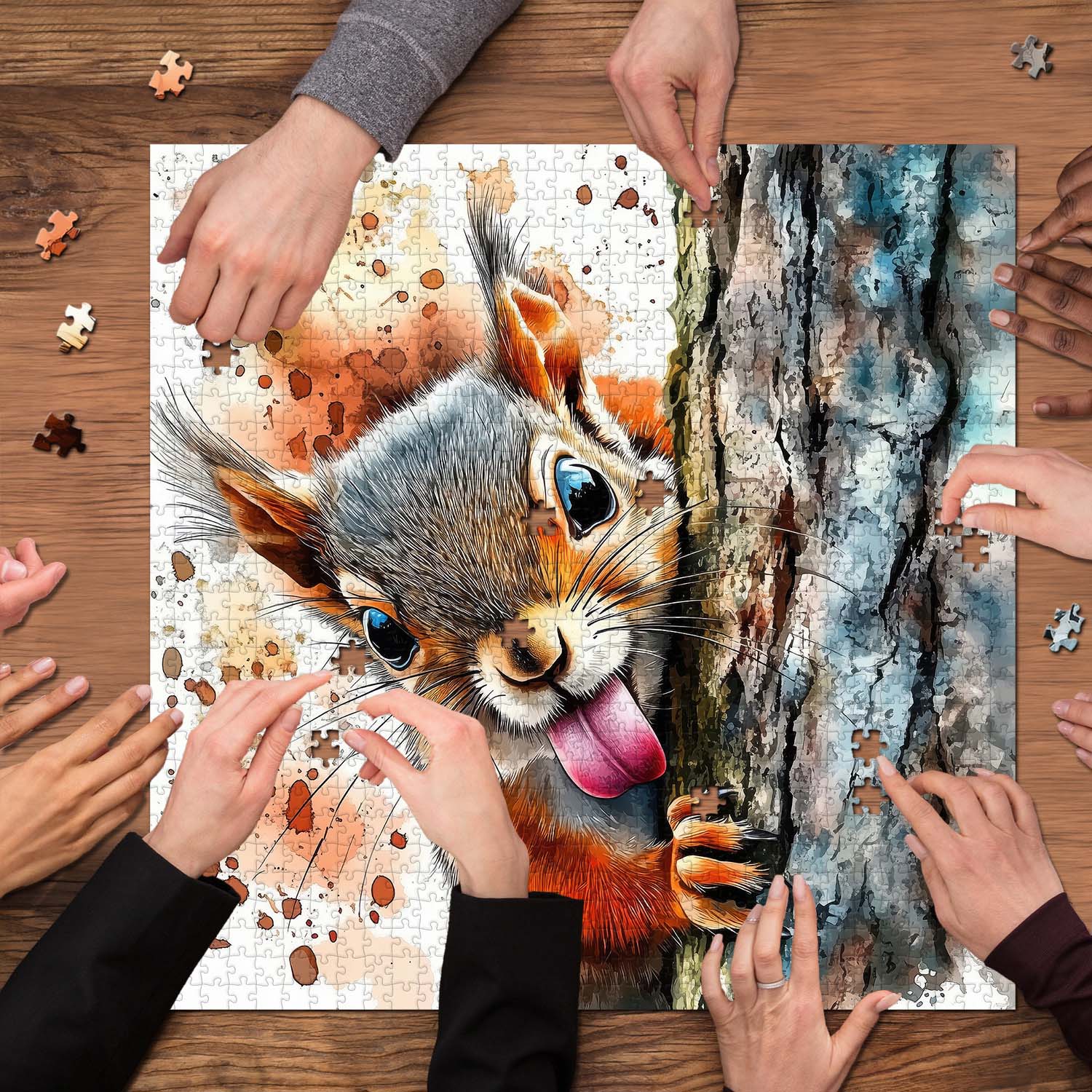 Puzzle dello scoiattolo dispettoso 1000 pezzi