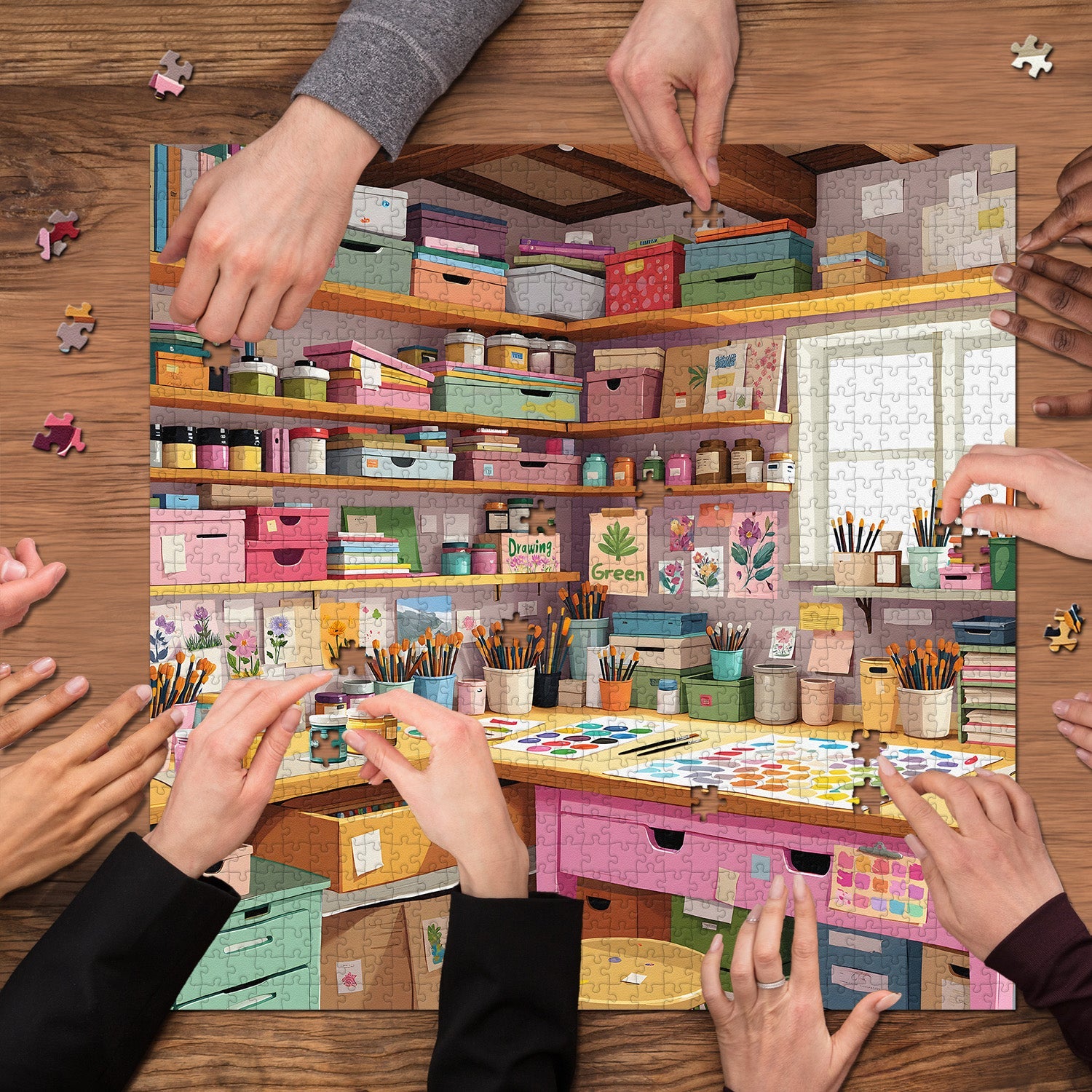Buntes Art Studio-Puzzle, 1000 Teile