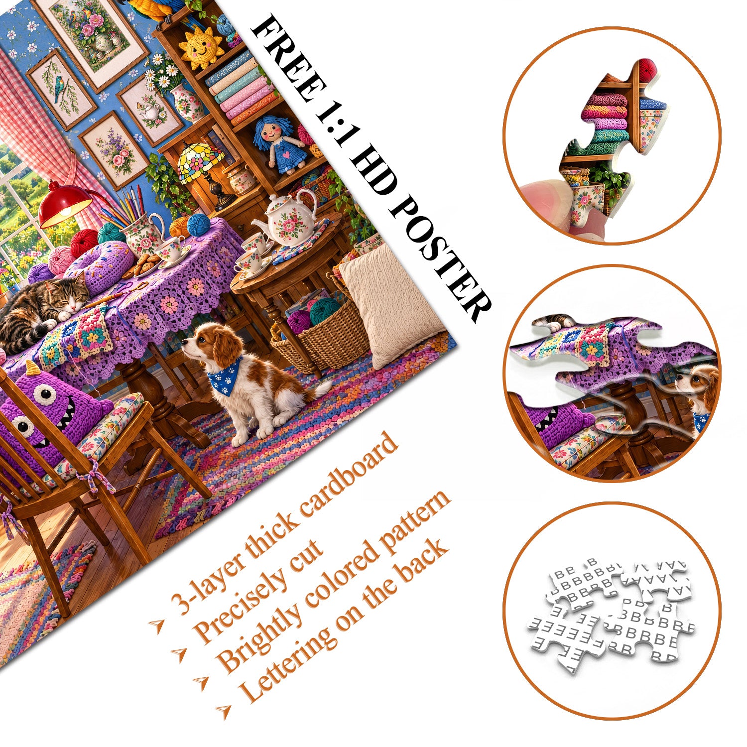 Cozy Knit Nook Jigsaw Puzzle 1000 Pieces