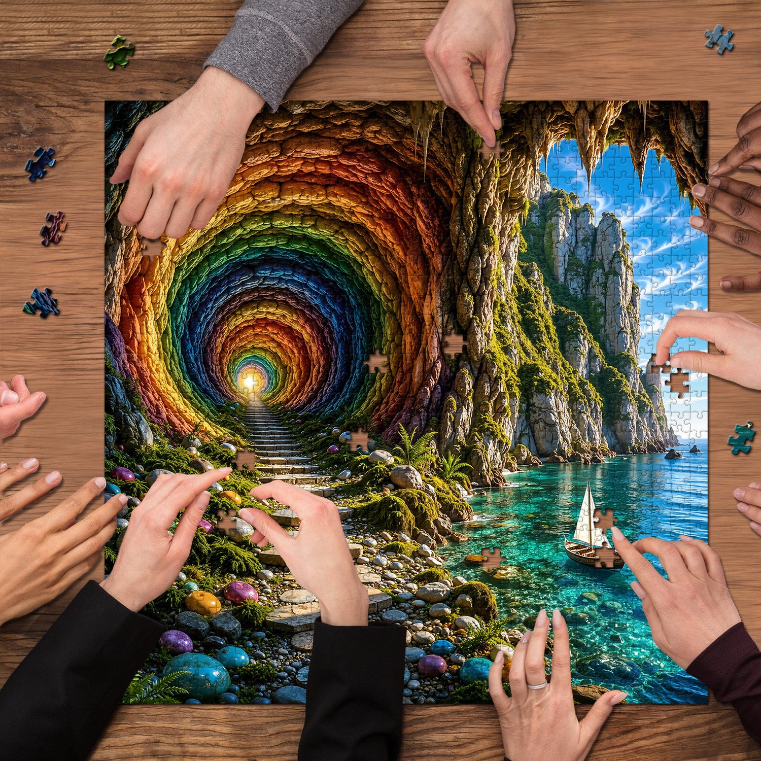 Rainbow Cove Jigsaw Puzzle 1000 Pieces