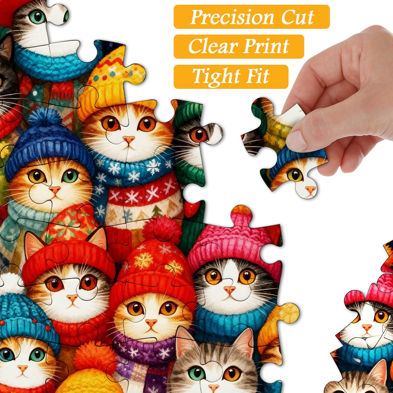 Hat-wearing Cat Crew Jigsaw Puzzle 1000 Pieces