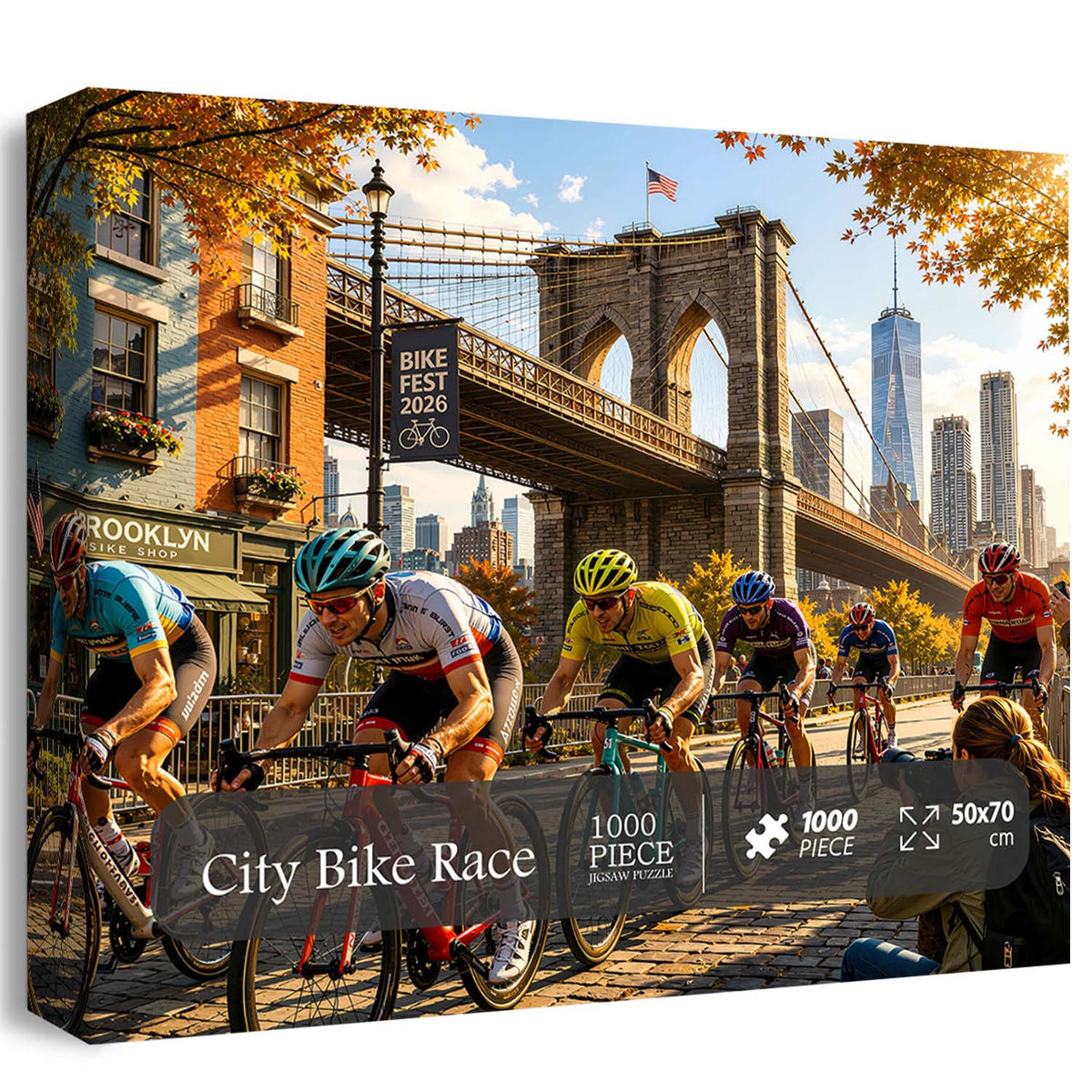 City Bike Race Jigsaw Puzzle 1000 Pieces