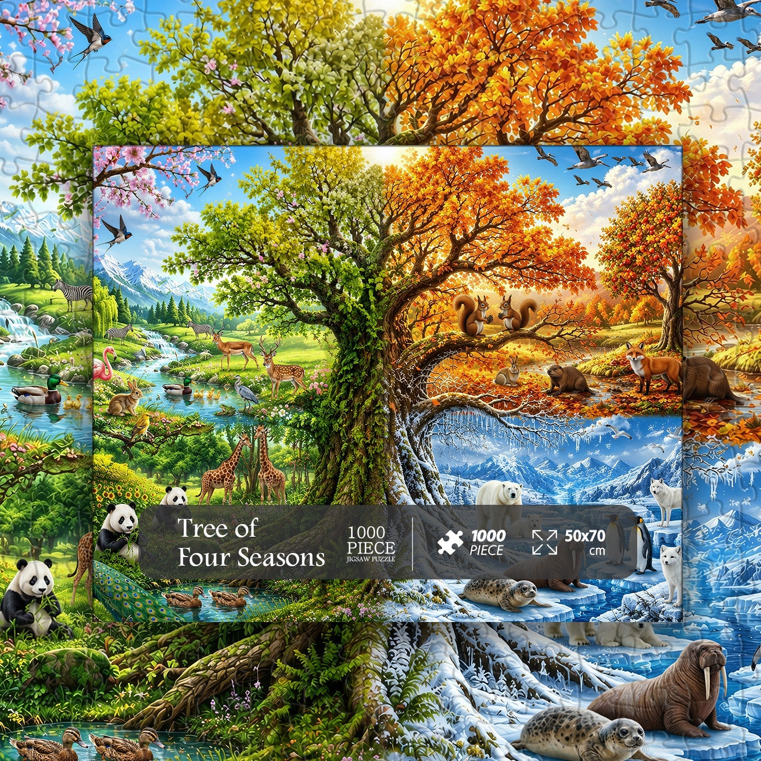 Tree of Four Seasons Jigsaw Puzzle 1000 Pieces