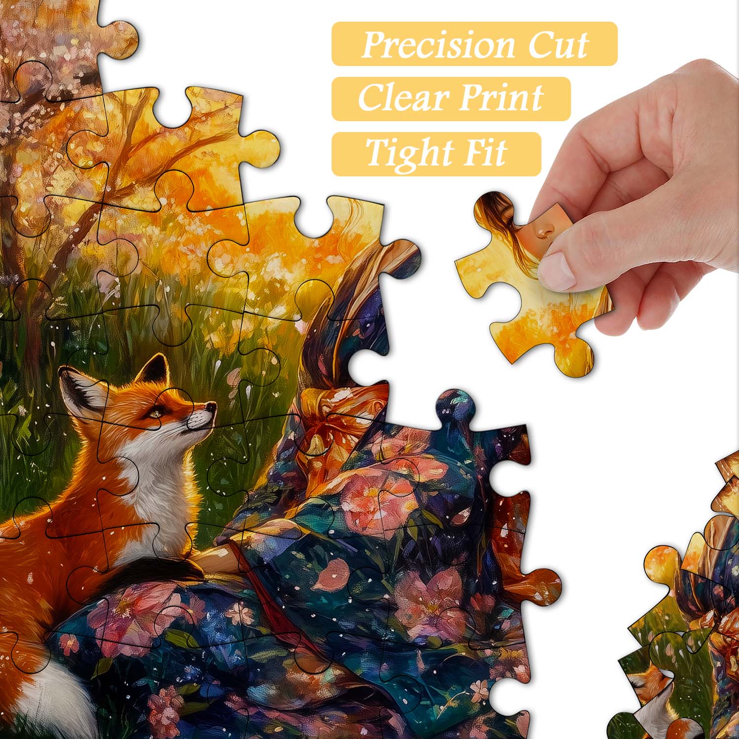 Cherry Blossom Fox Jigsaw Puzzle 1000 Pieces