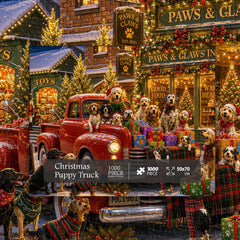 Christmas Puppy Truck Jigsaw Puzzle 1000 Pieces