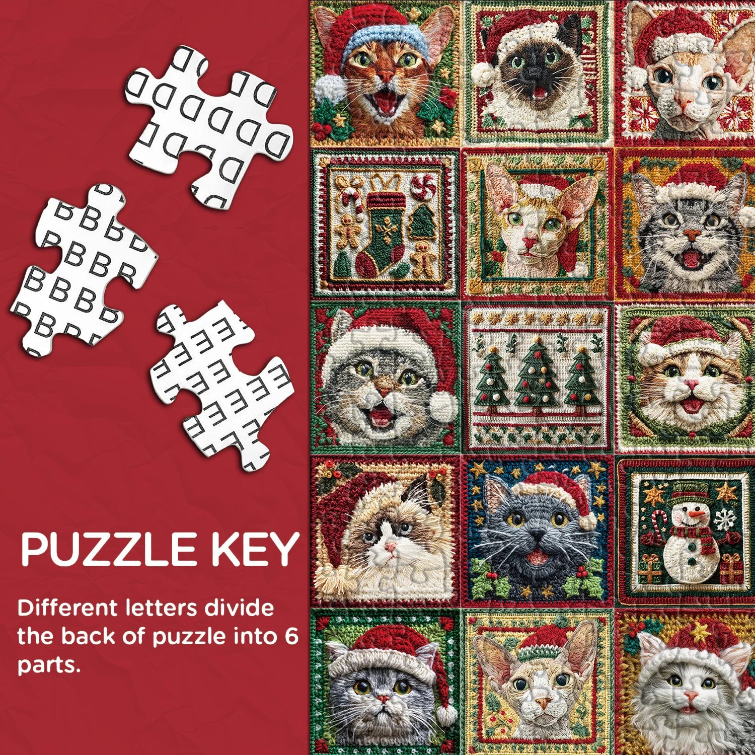 Christmas Cats Jigsaw Puzzle 1000 Pieces