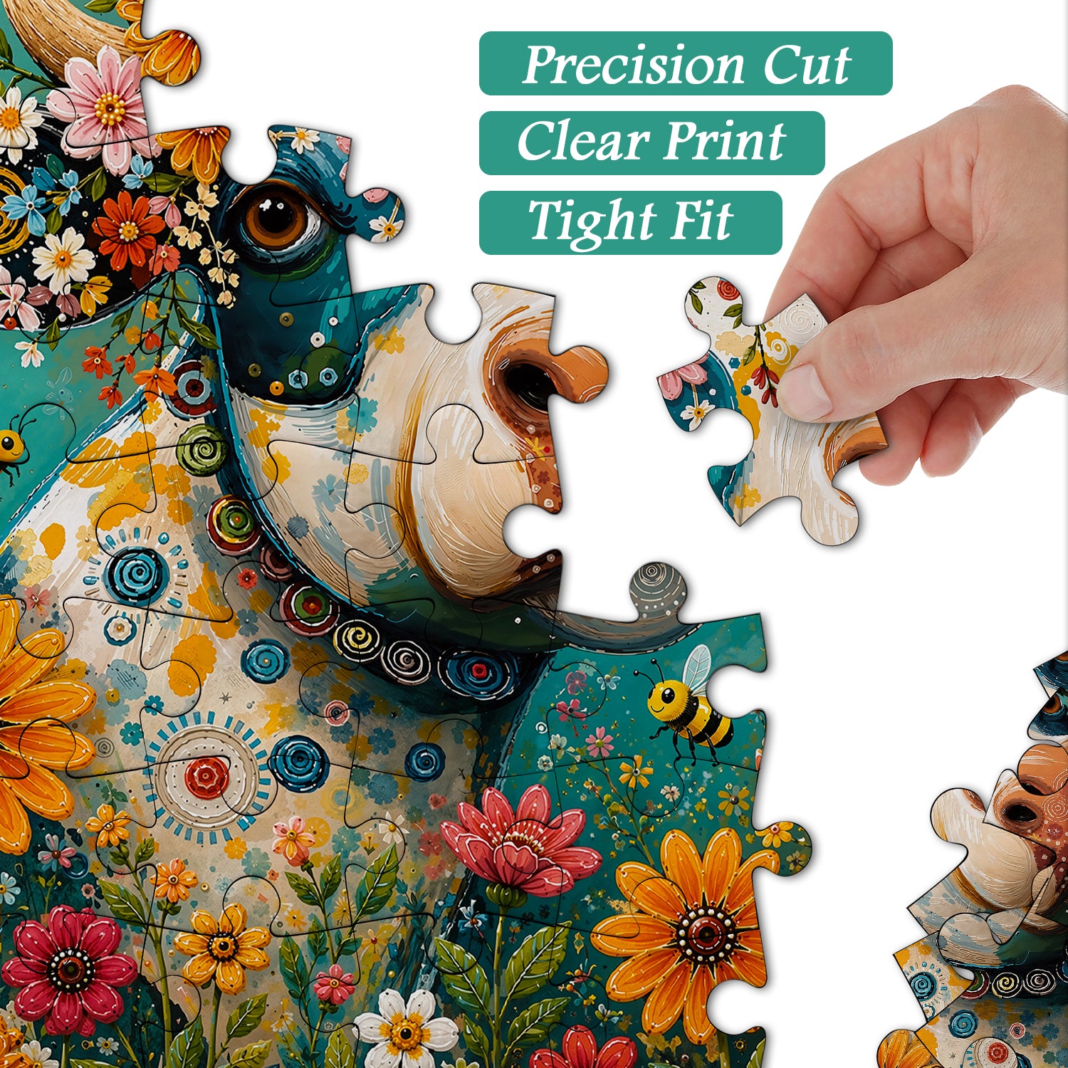 Blooming Bovine Jigsaw Puzzle 1000 Pieces