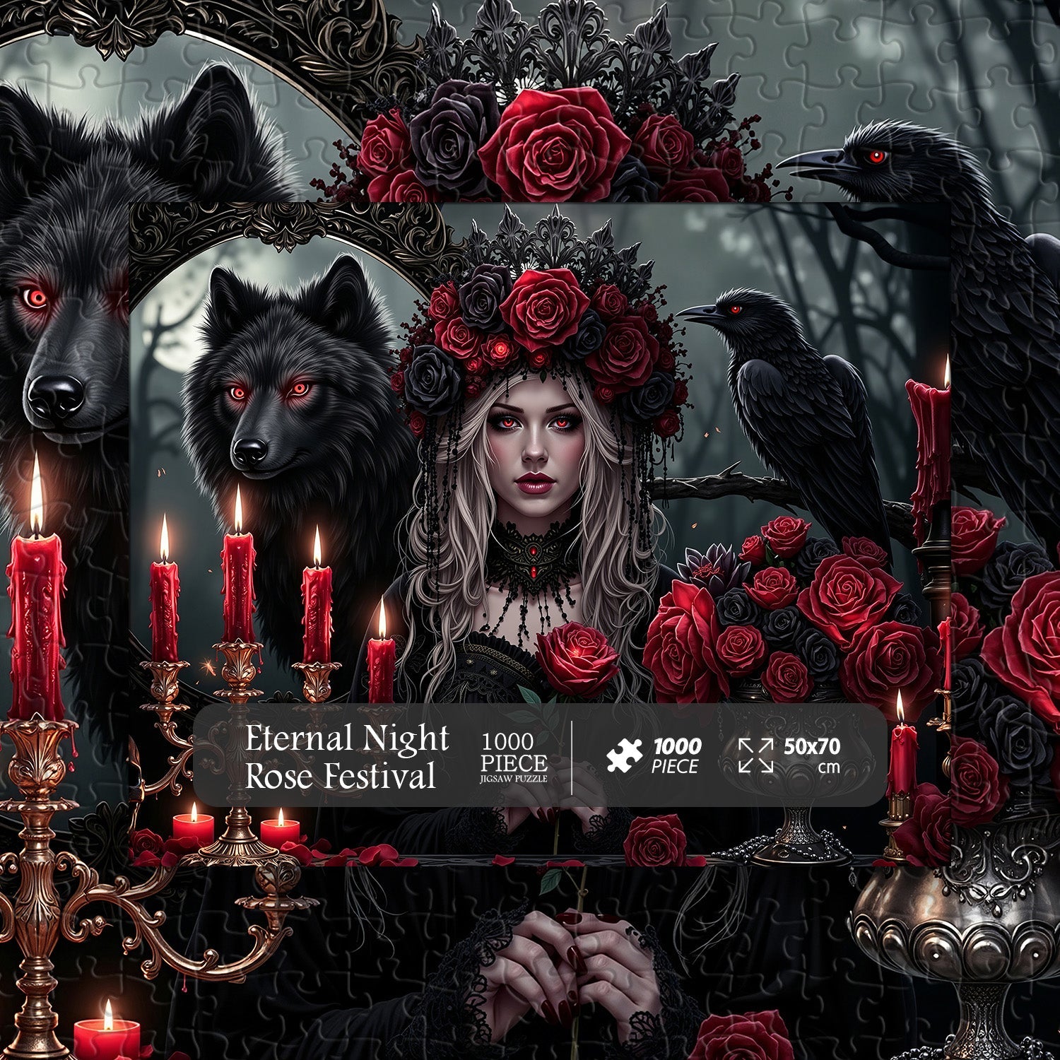 Puzzle Eternal Night Rose Festival 1000 pezzi