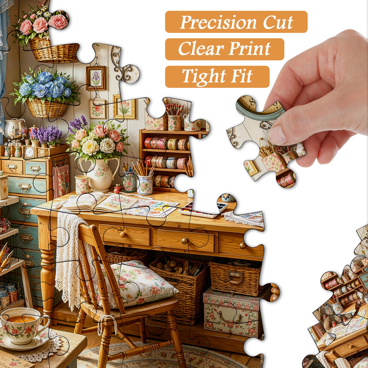 Vintage Art Cottage Jigsaw Puzzle 1000 Pieces
