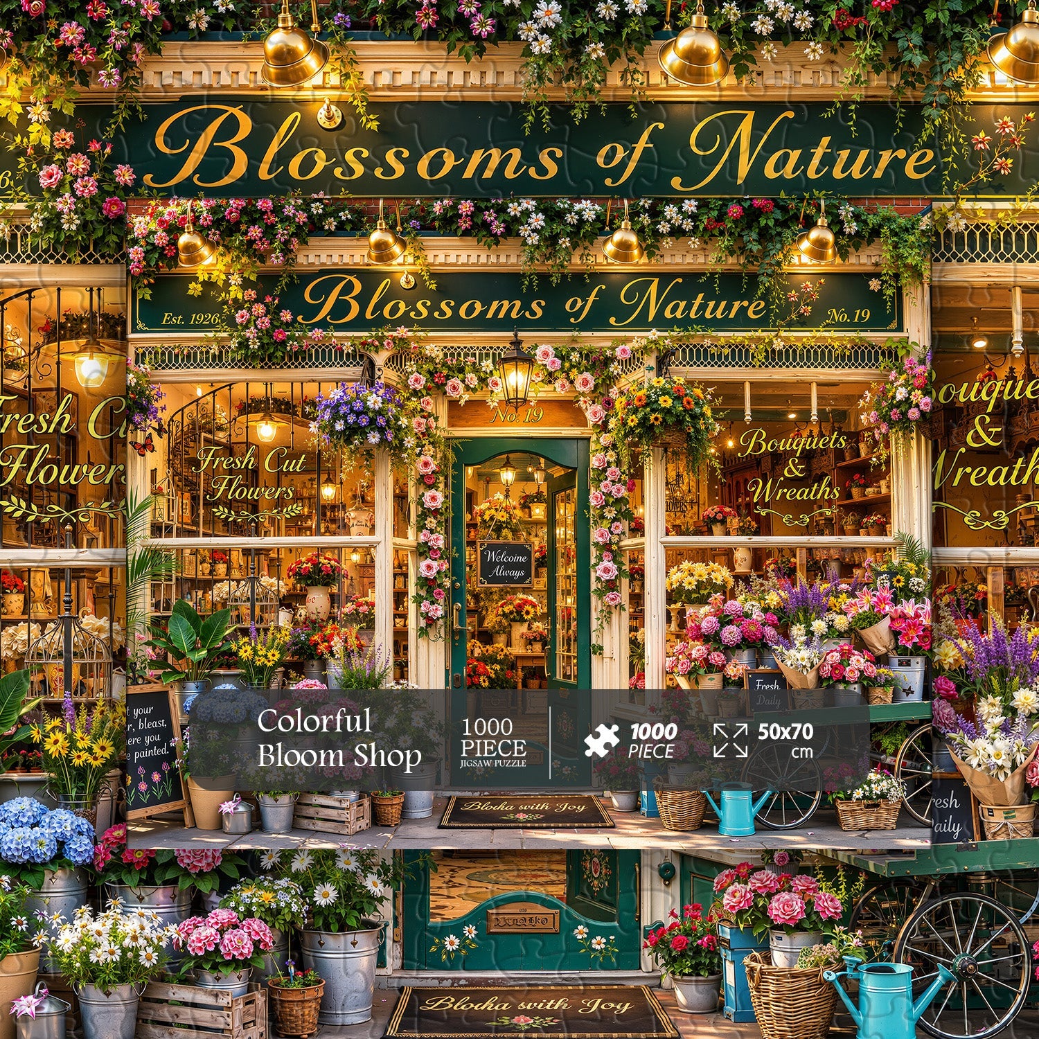 Colorful Bloom Shop Jigsaw Puzzle 1000 Pieces