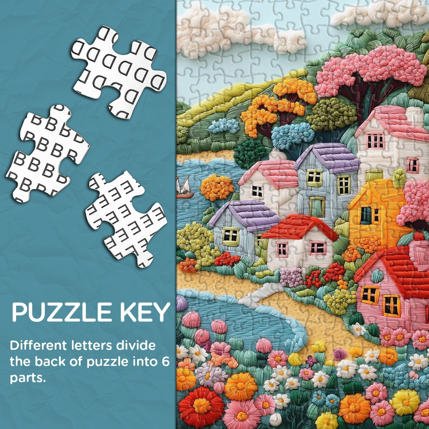 Harbor Stitch Jigsaw Puzzle 1000 Pieces