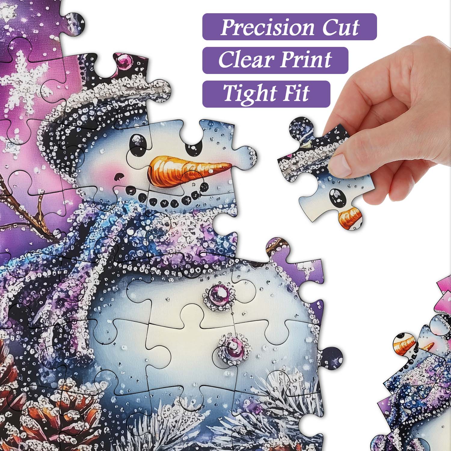 Diamond Snowman Jigsaw Puzzle 1000 Pieces