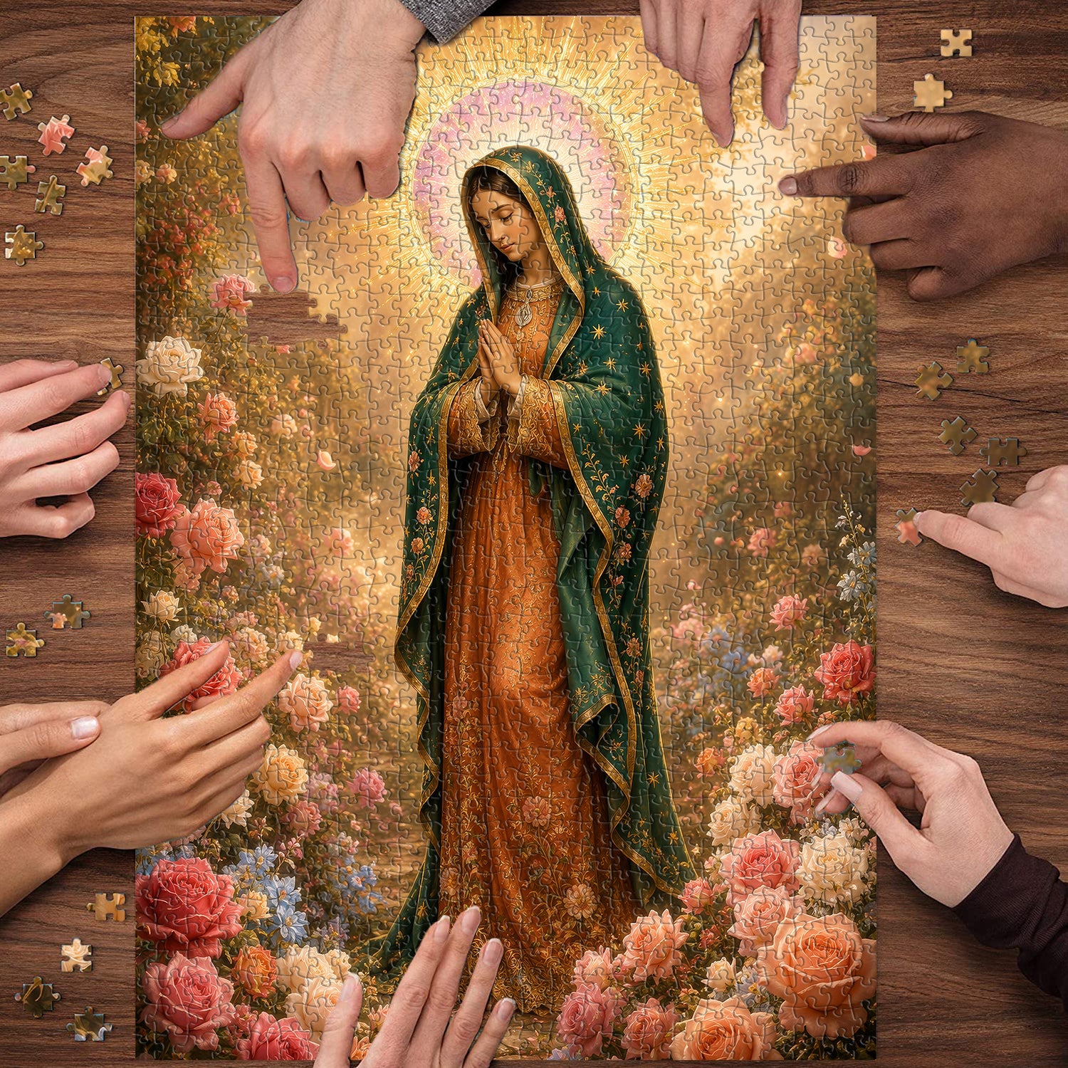 Blessings Among Roses Jigsaw Puzzle 1000 Pieces