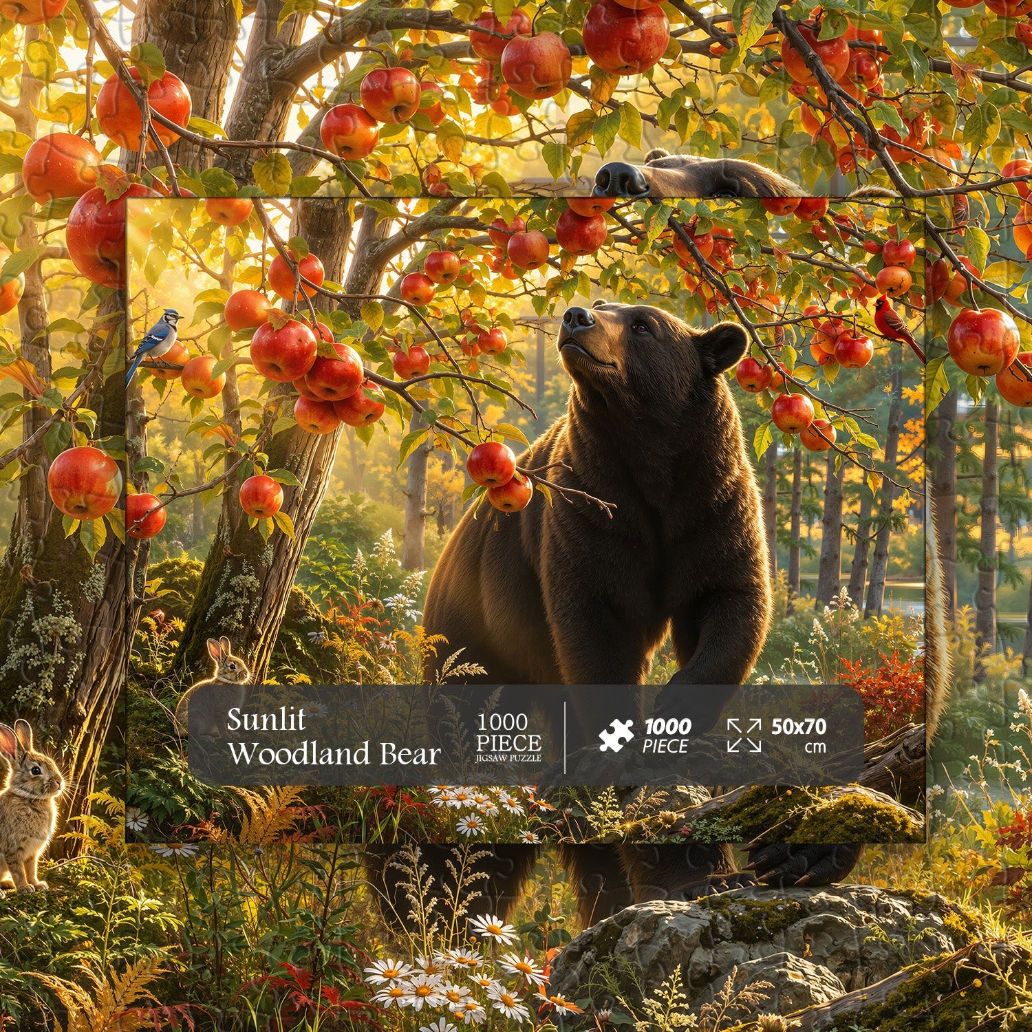 Sunlit Woodland Bear Jigsaw Puzzle 1000 Pieces