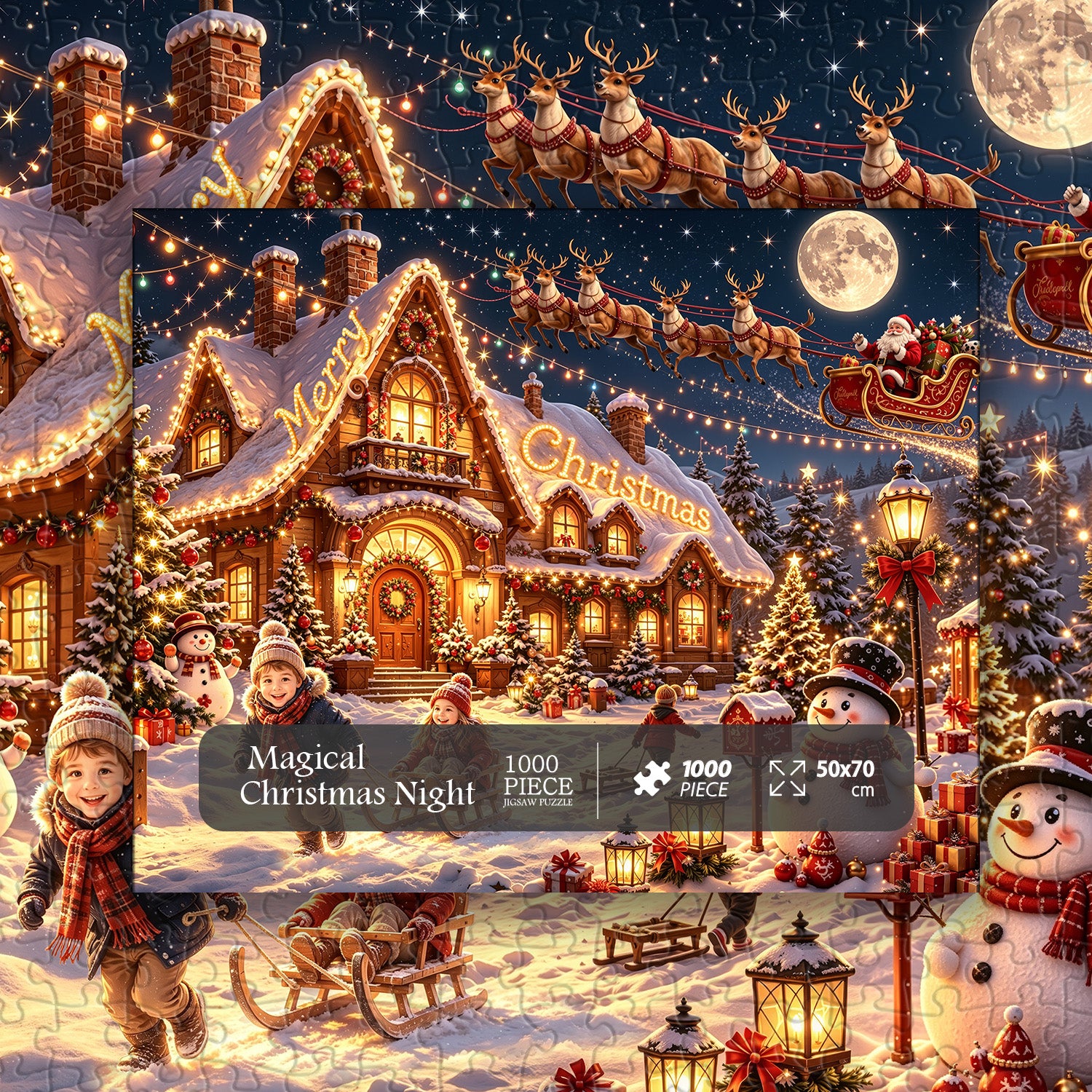 Magical Christmas Night Jigsaw Puzzle 1000 Pieces