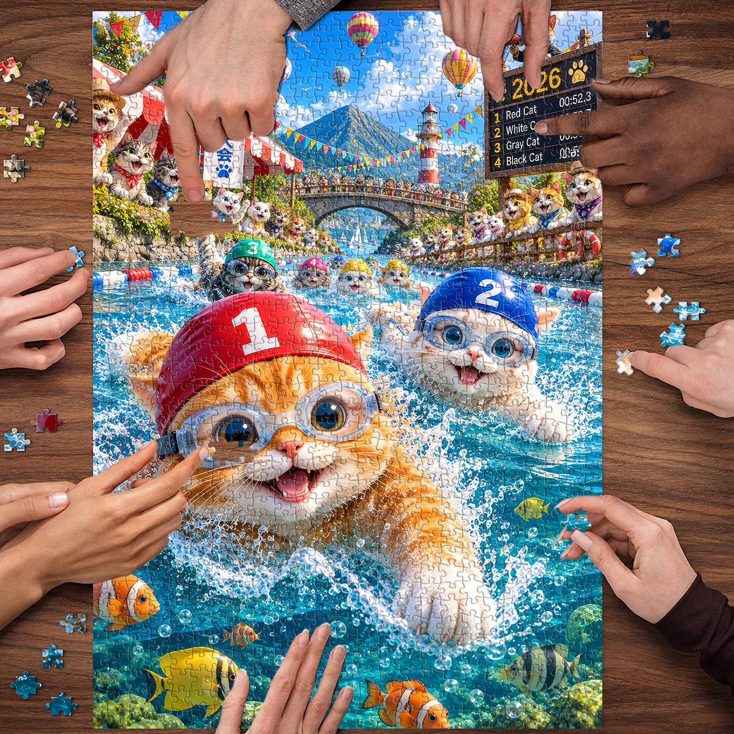 Swim Forward Bravely Jigsaw Puzzle 1000 Pieces