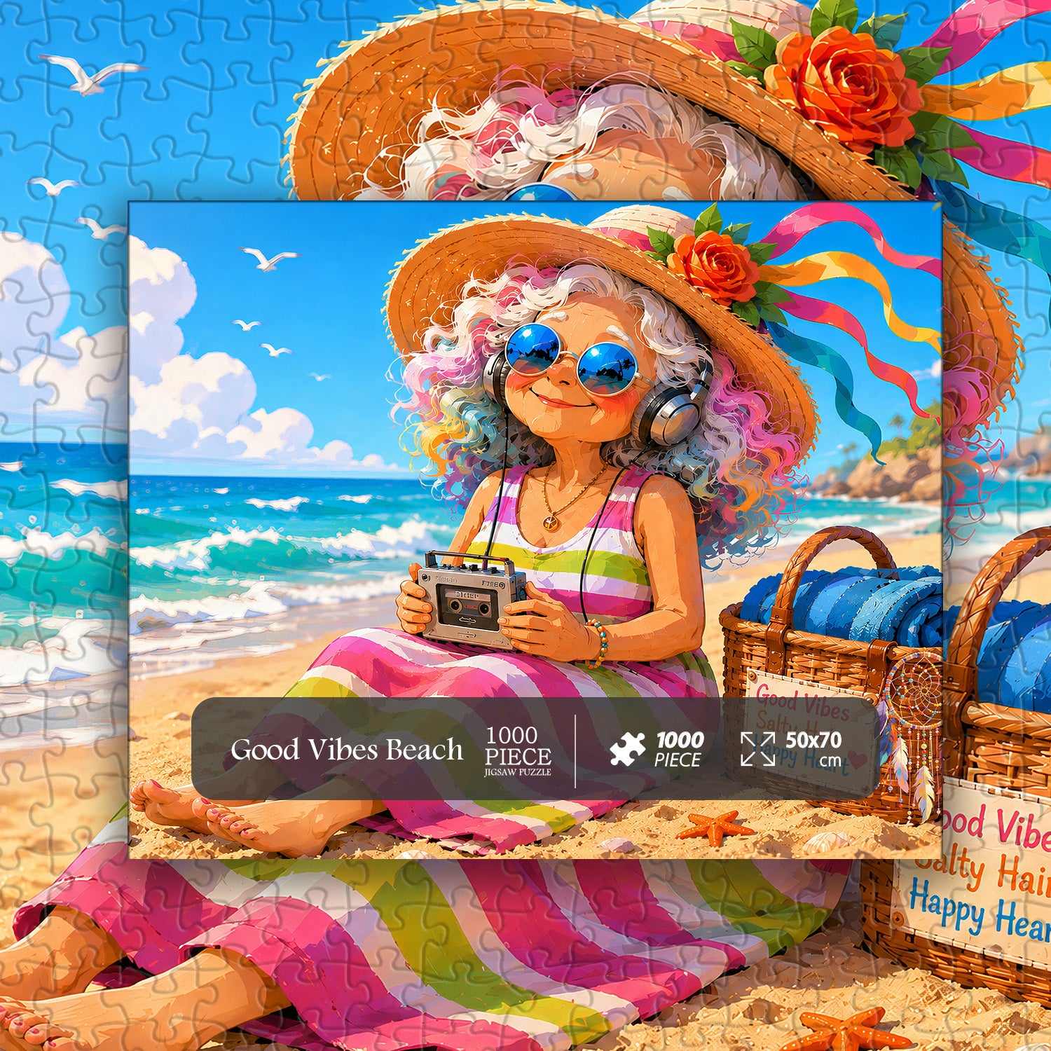 Puzzle Good Vibes Beach, 1000 pezzi