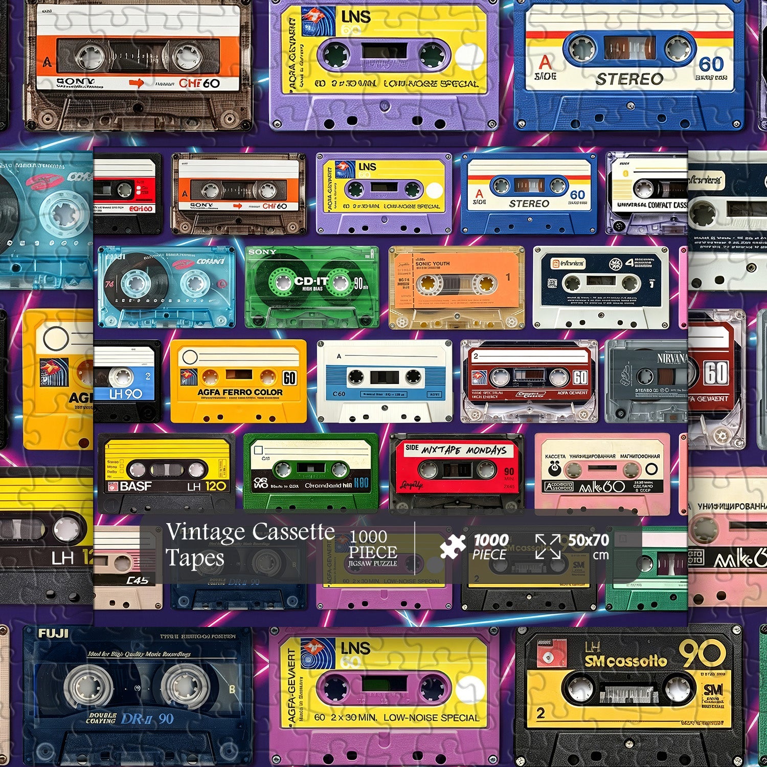 Puzzle di cassette vintage da 1000 pezzi