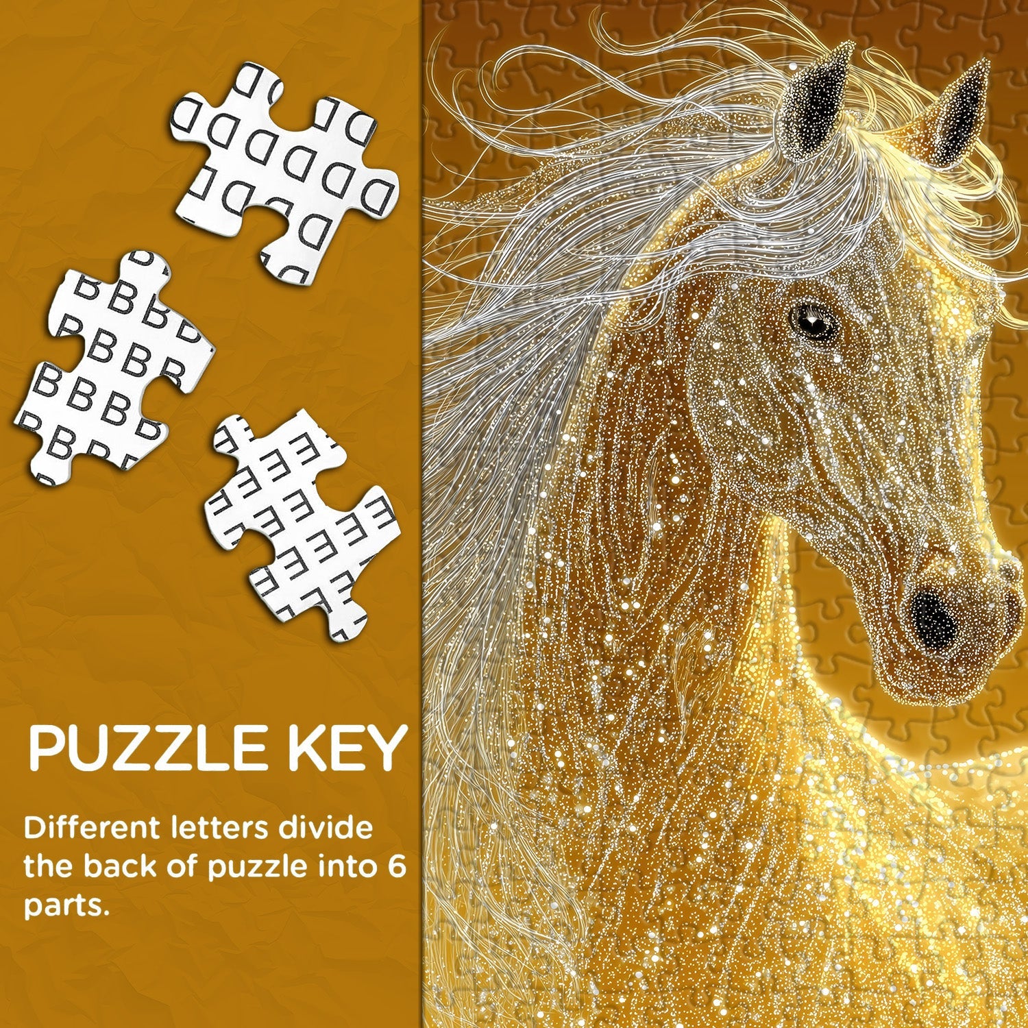 Puzzle Cheval d'Or 1000 pièces