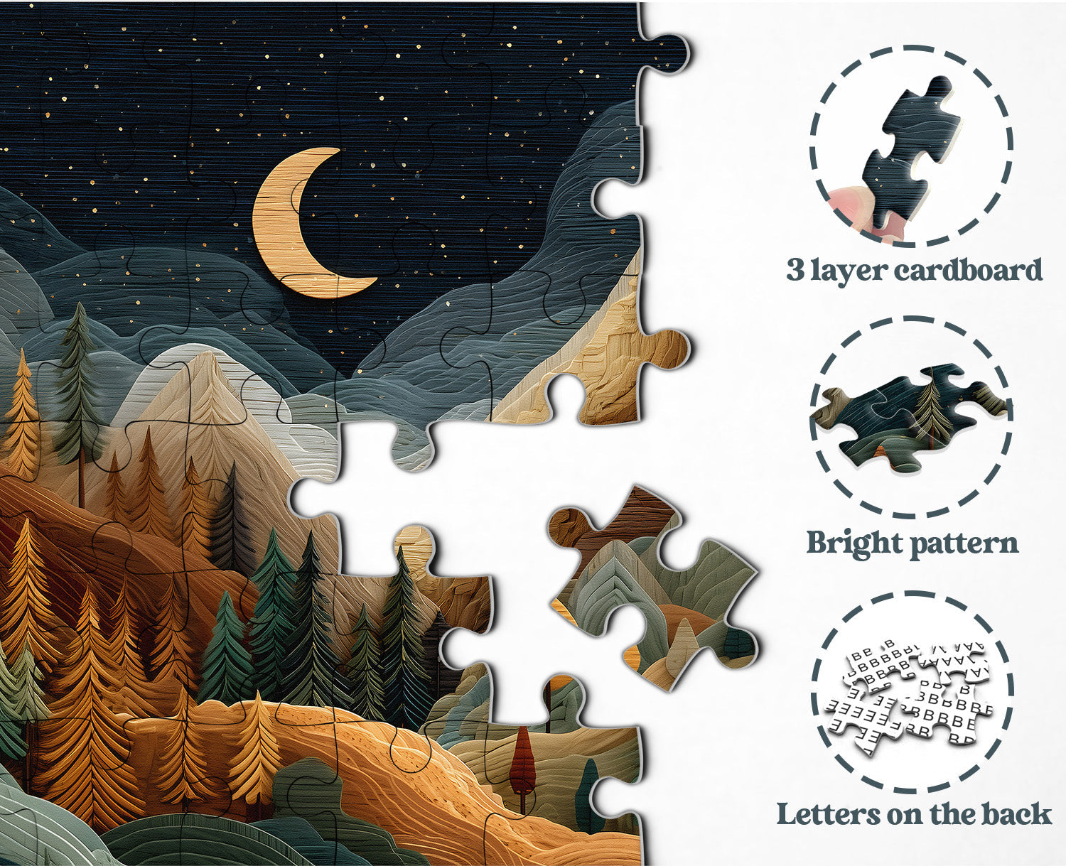 Puzzle di montagne in legno da 1000 pezzi