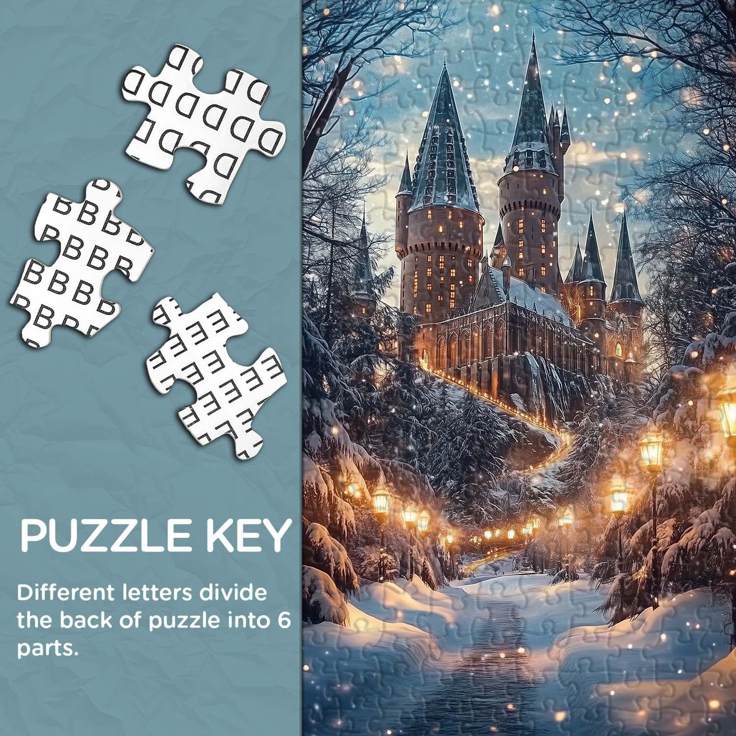 Poudlard Castle en hiver Puzzle 1000 pièces 1000 pièces