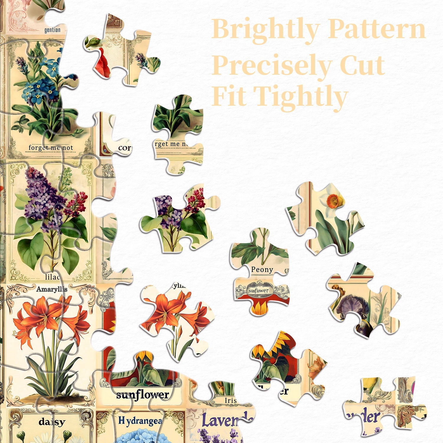 Vintage Floral Medley Jigsaw Puzzle 1000 Pieces