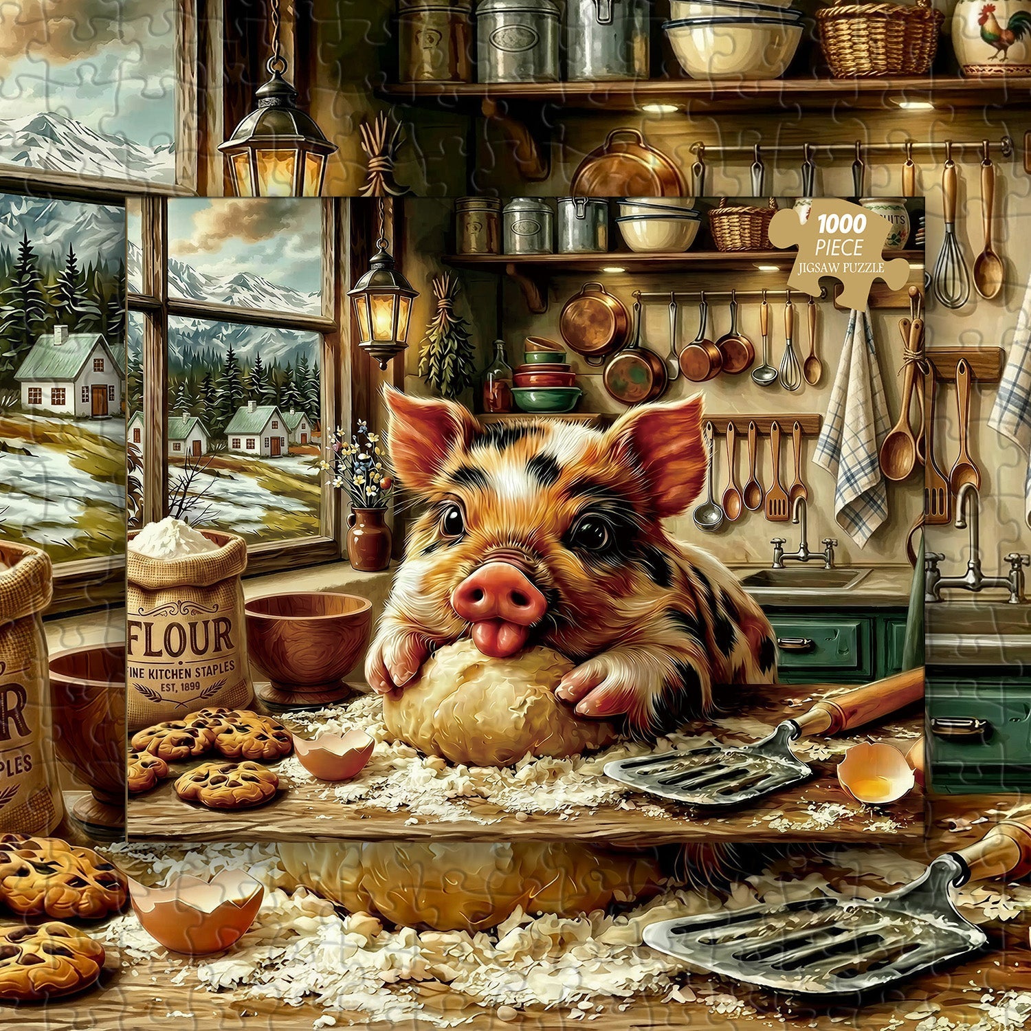 Piggy Chef Puzzle 1000 Teile
