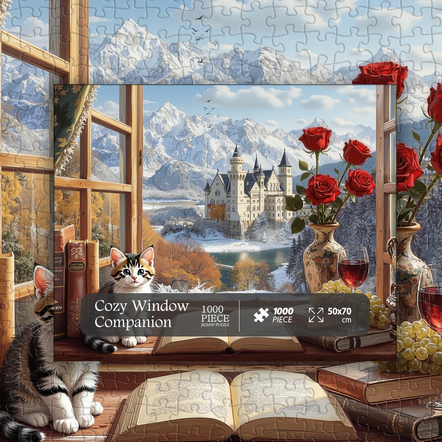 Cozy Window Companion Jigsaw Puzzle 1000 Pieces