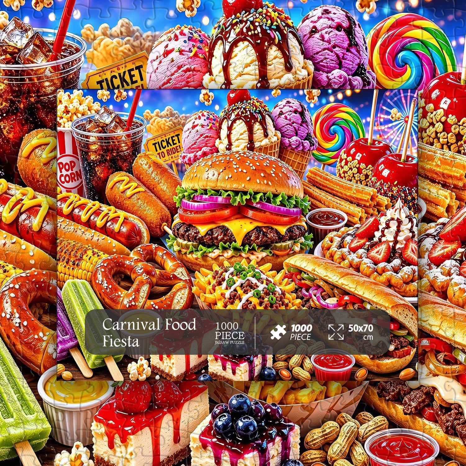 Carnival Food Fiesta Jigsaw Puzzle 1000 Pieces
