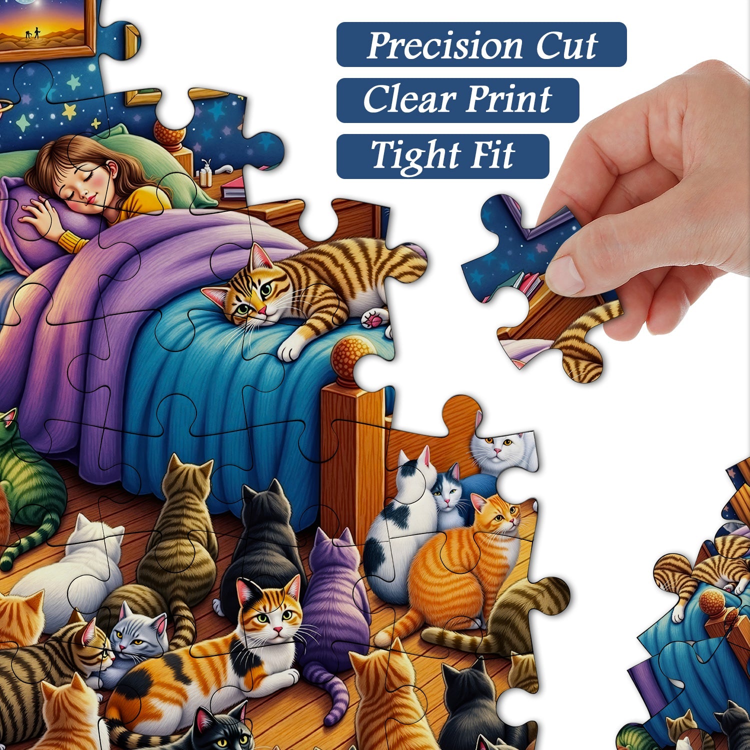 Cats Guarding Dreams Jigsaw Puzzle 1000 Pieces