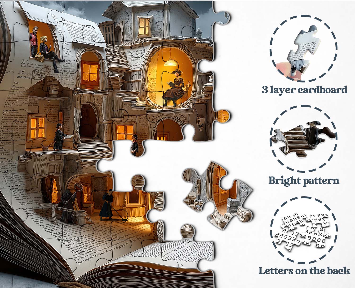 World of Books Jigsaw Puzzle 1000 Pieces