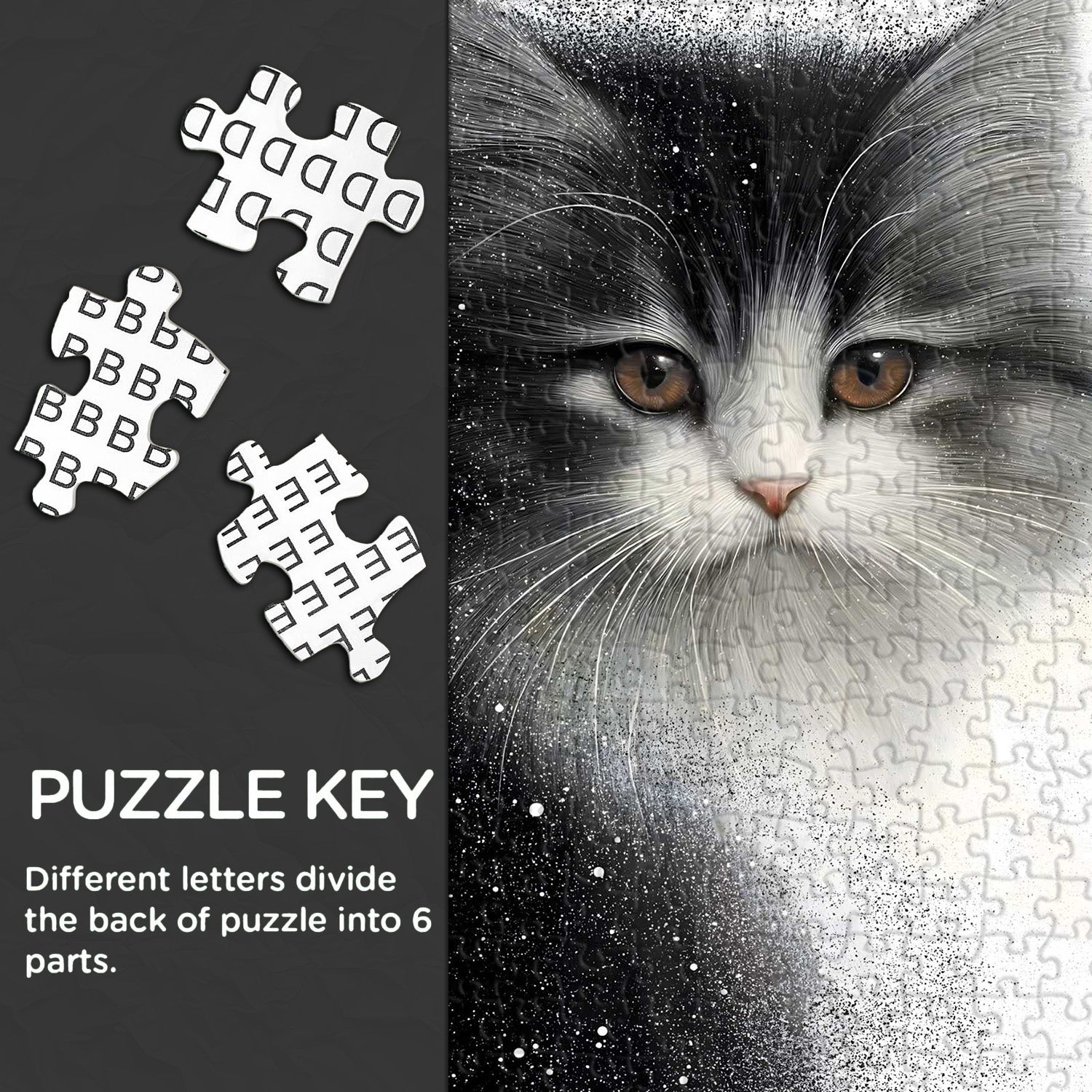 Cat Snow Mist Jigsaw Puzzle 1000 pièces