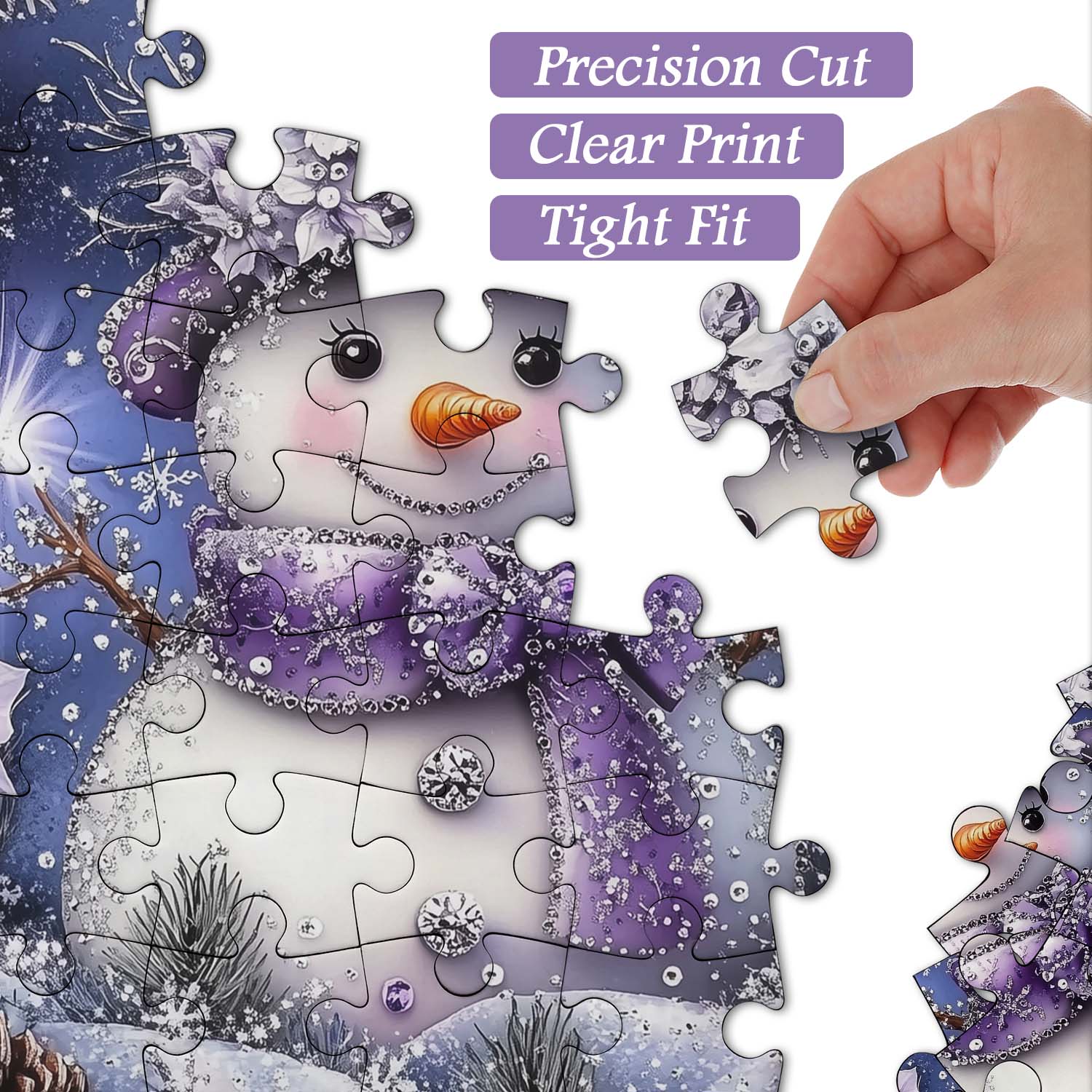 Sparkling Snowman Jigsaw Puzzle 1000 Pieces