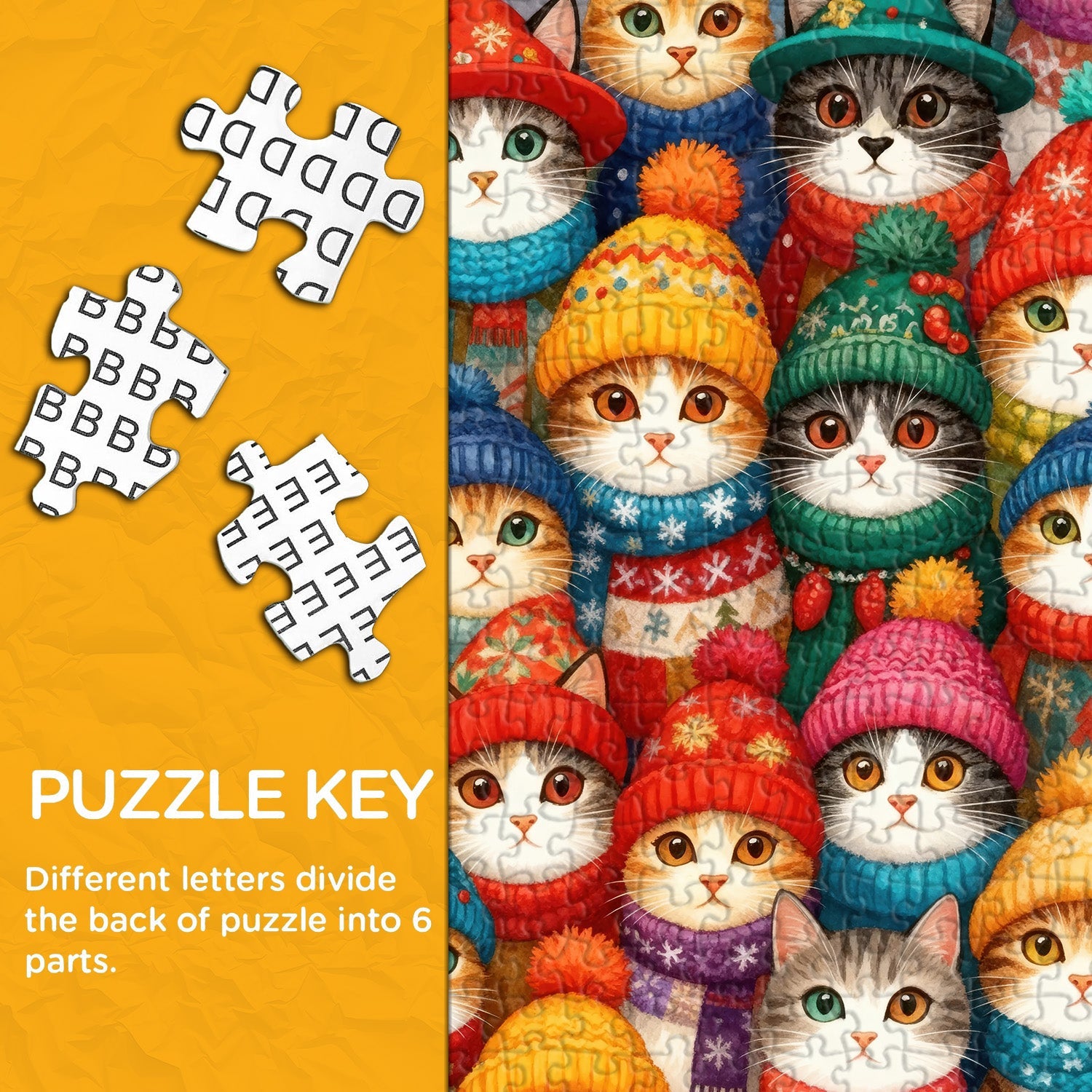Hat-wearing Cat Crew Jigsaw Puzzle 1000 Pieces