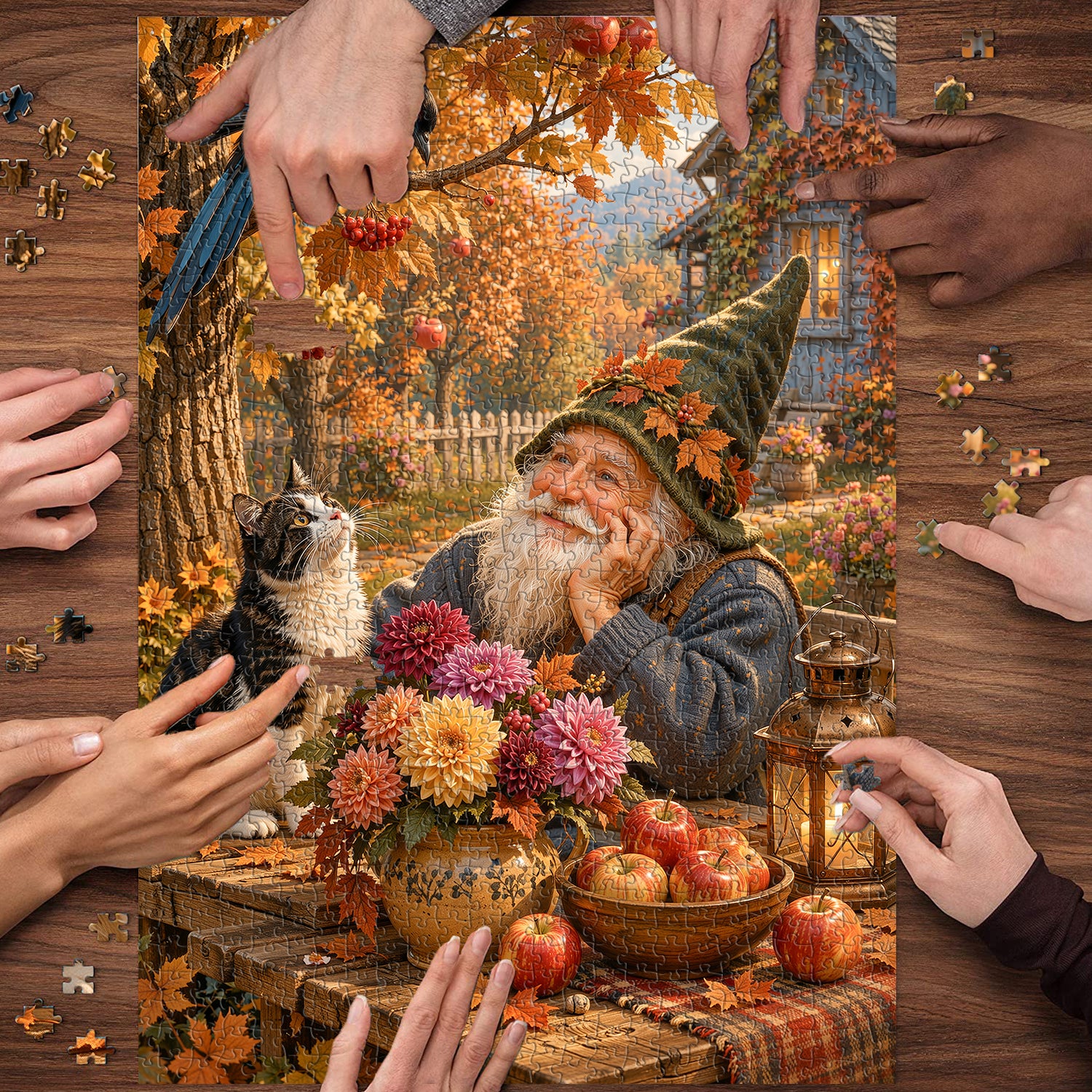 Old Friends in Autumn Jigsaw Puzzle 1000 Pieces