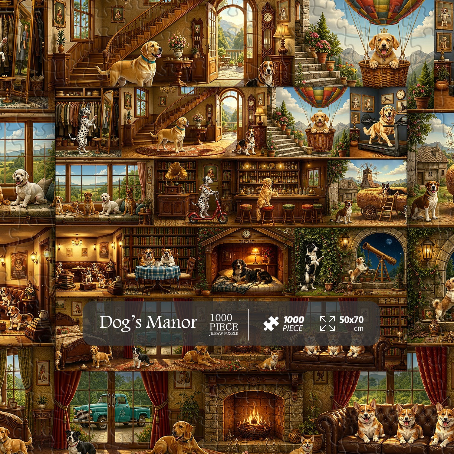 Dog's Manor Jigsaw Puzzle 1000 Pieces