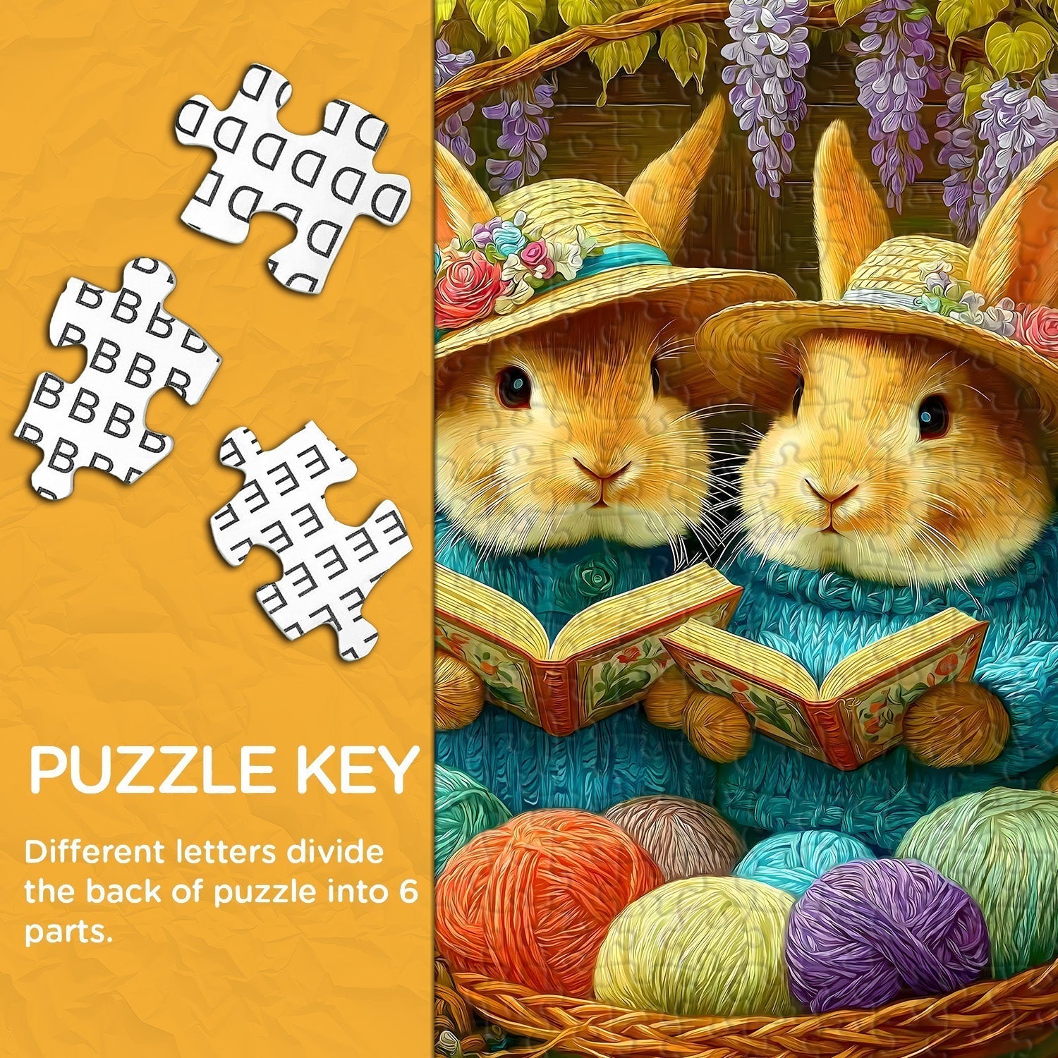 Lustiges Hasen-Puzzle 1000 Teile