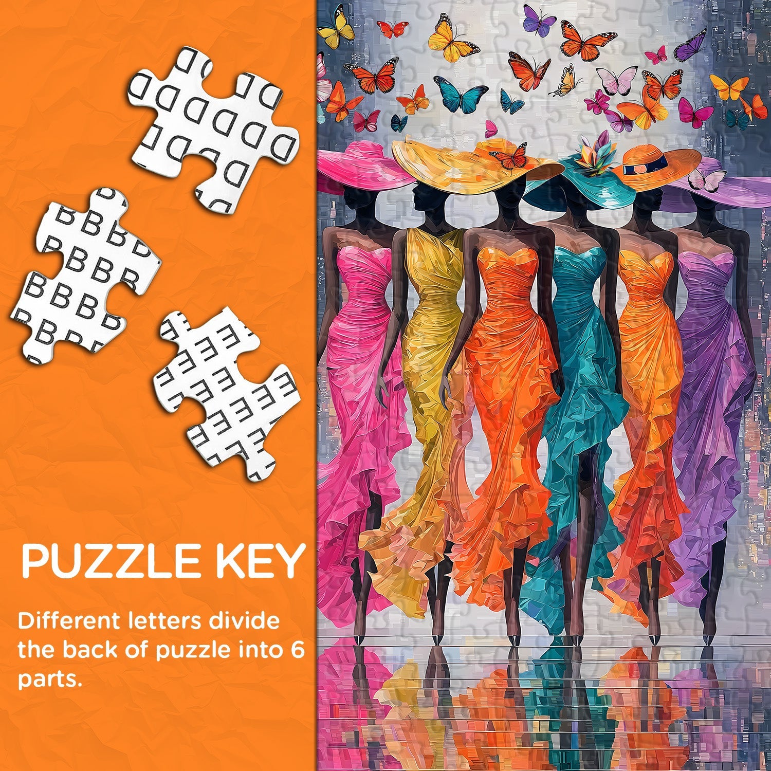 Puzzle Papillon et Muse 1000 pièces