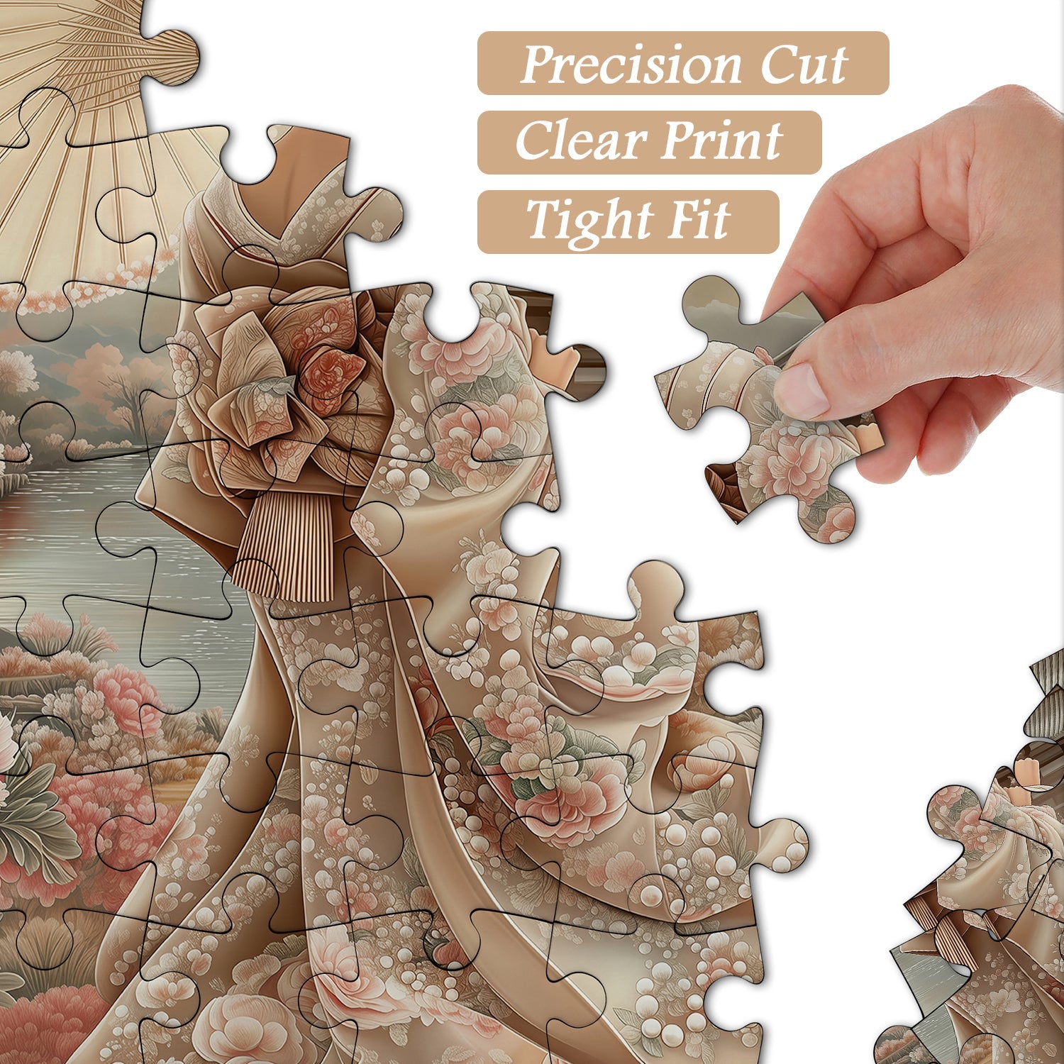 Kimono Floral Feast Jigsaw Puzzle 1000 Pieces