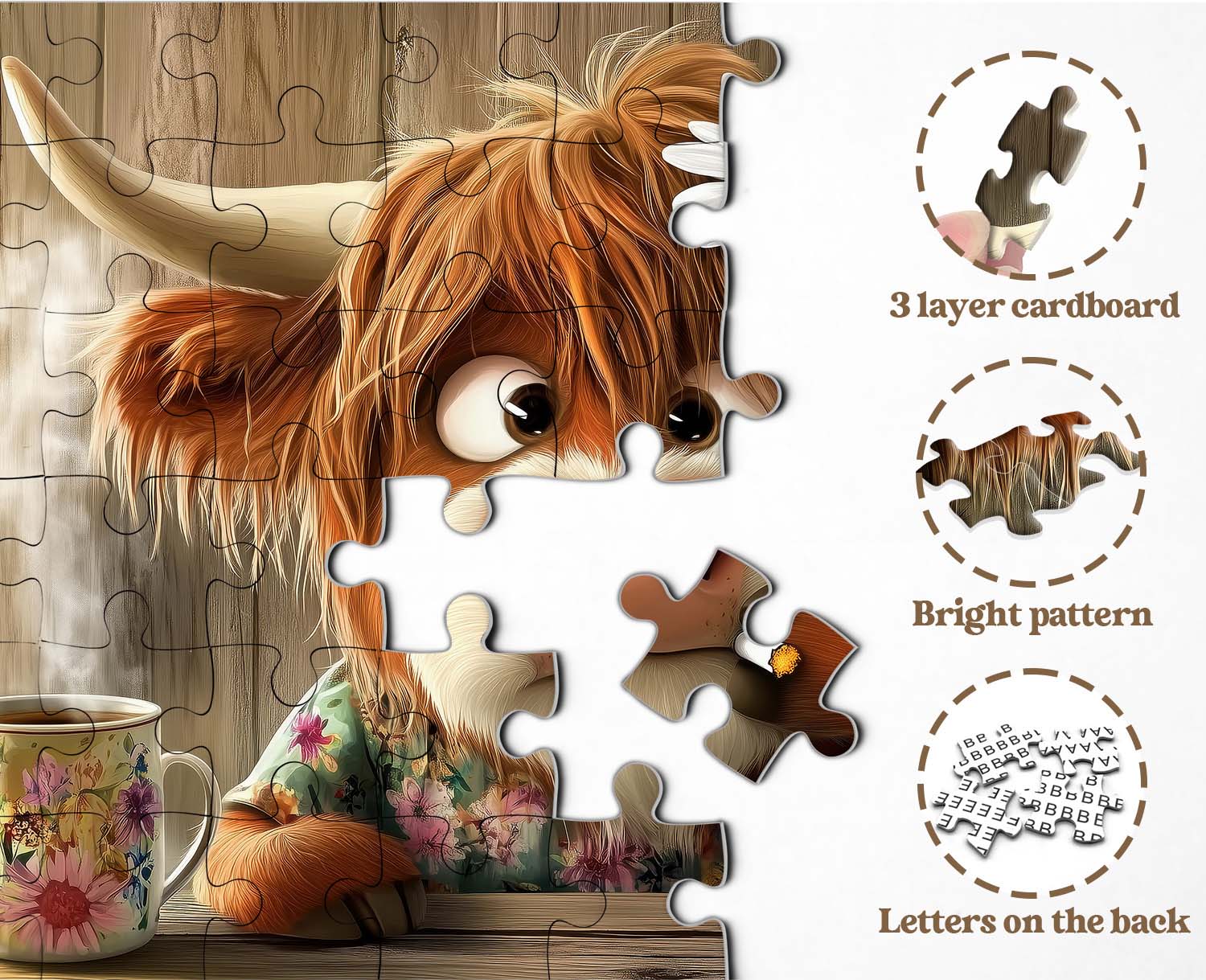 Cow's Melancholy Moment Jigsaw Puzzle 1000 Pieces