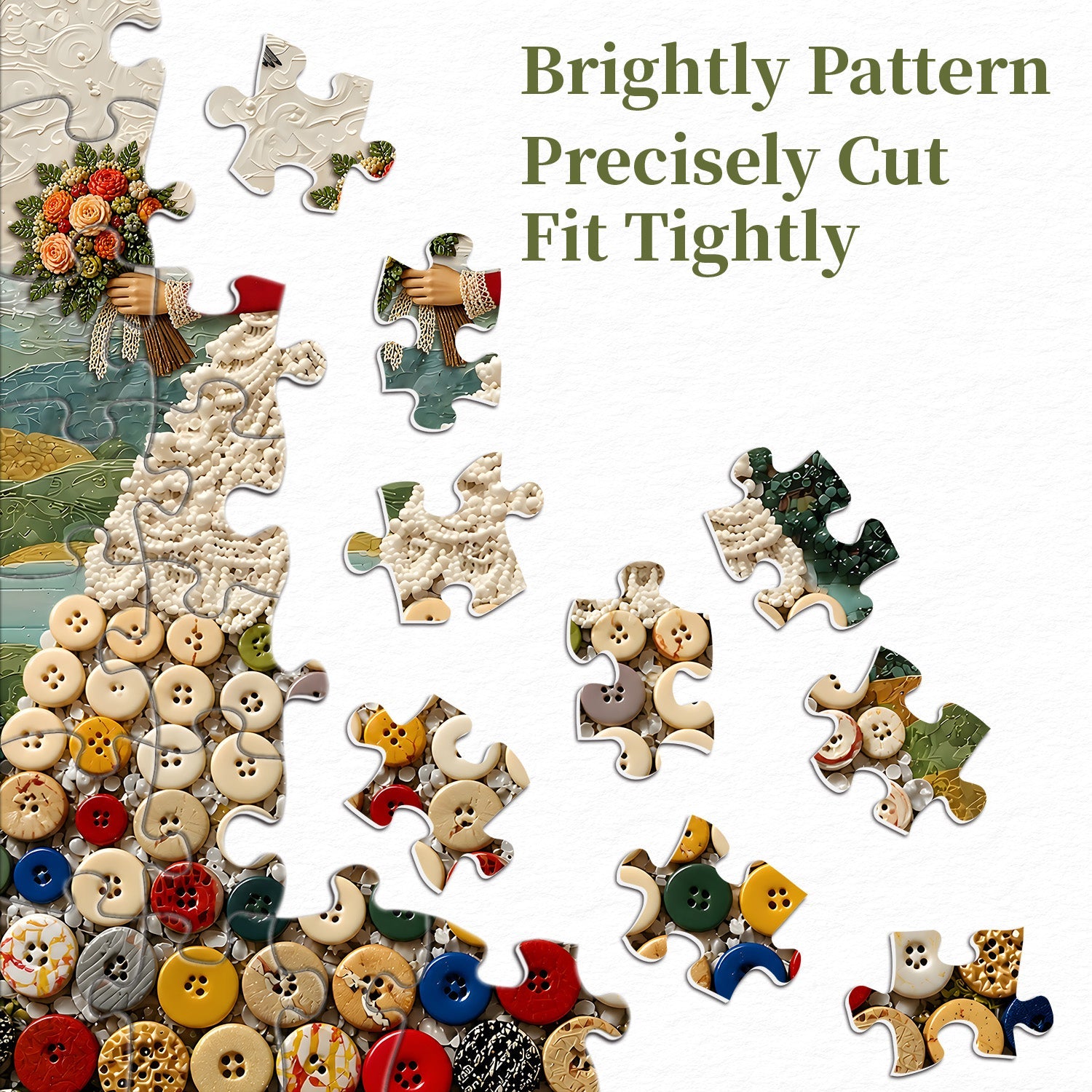 Button Skirt Jigsaw Puzzle 1000 Pieces