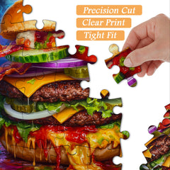 Delicious Hamburger Jigsaw Puzzle 1000 Pieces